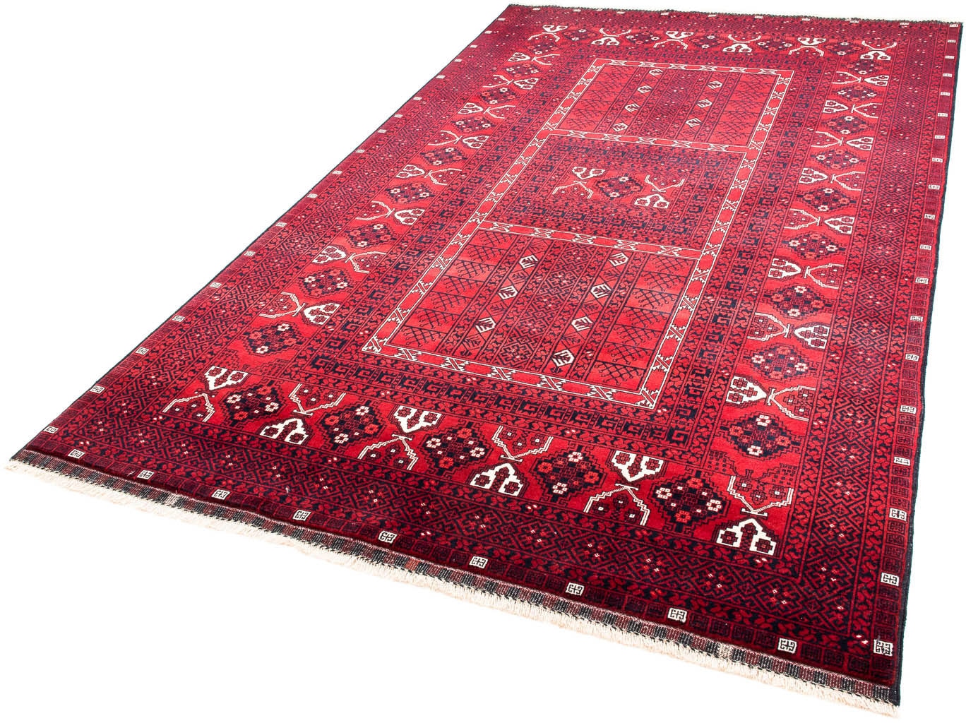 Orientteppich »Turkaman - 255 x 151 cm - dunkelrot«, rechteckig, Wohnzimmer,...