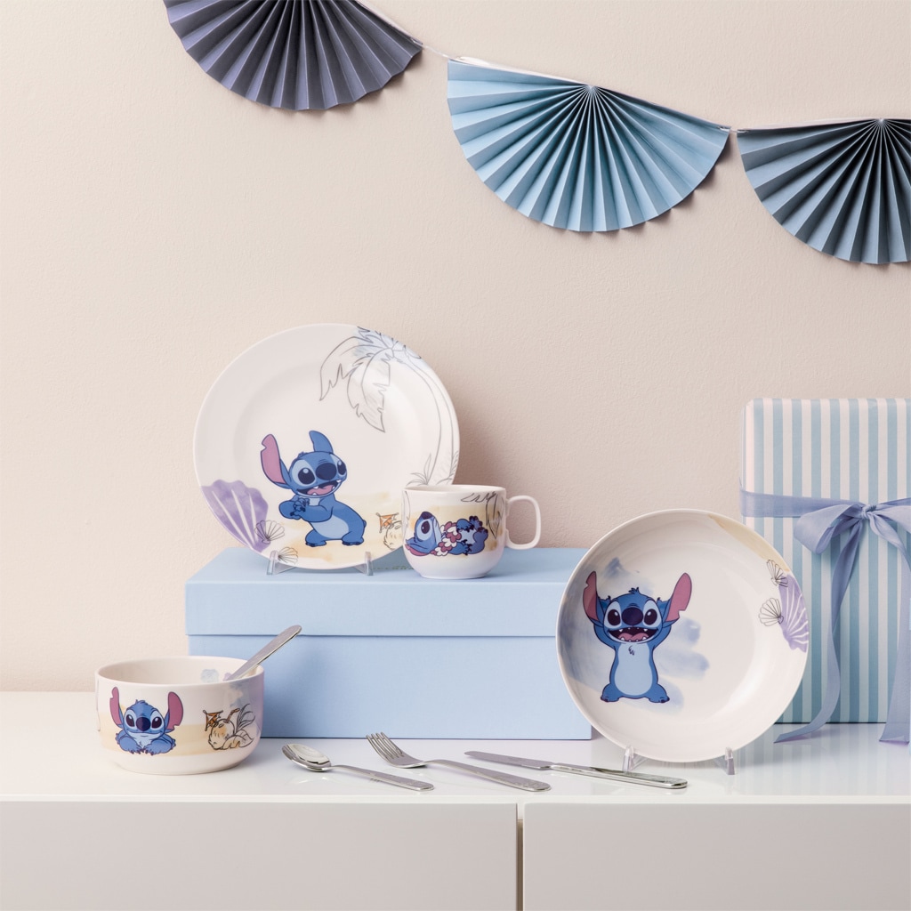 Villeroy & Boch Teller »Suppenteller Disney Stitch ø 18,7 cm 6er Set bunt« Spülmaschinenfest, Mikrowellensicher