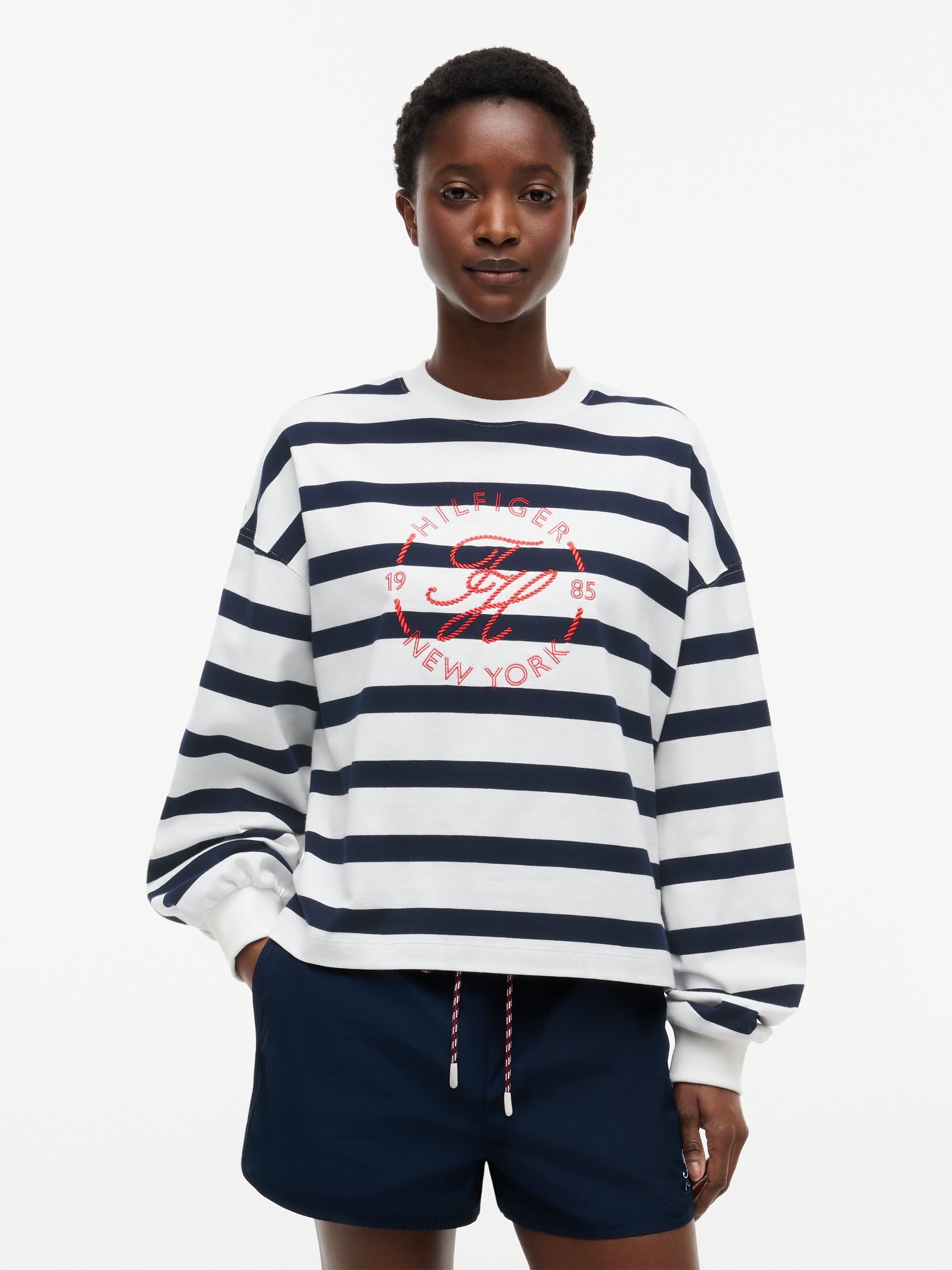 Tommy Hilfiger Sweatshirt »TH Relaxed Fit Rundhals-Sweatshirt«, Baumwolle, relaxed fit
