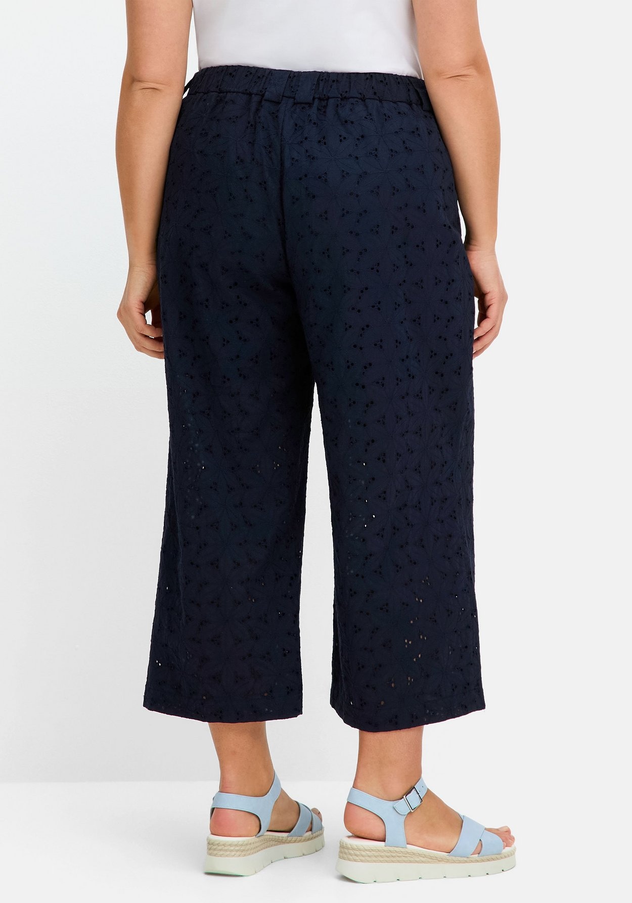 Sheego Culotte »Culotte aus Lochspitze, mit Teilgummibund«