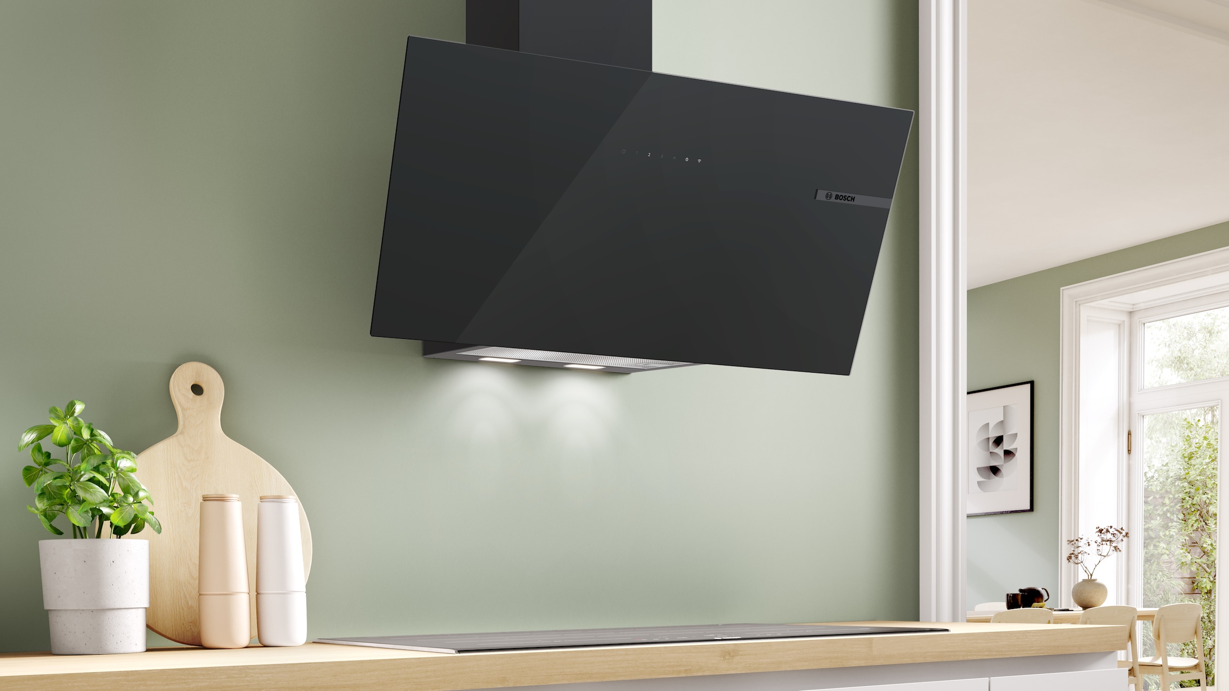 BOSCH Kopffreihaube »DWK87PN61« Serie Serie 6 Mit LED-Beleuchtung und leicht zu reinigendem Filter