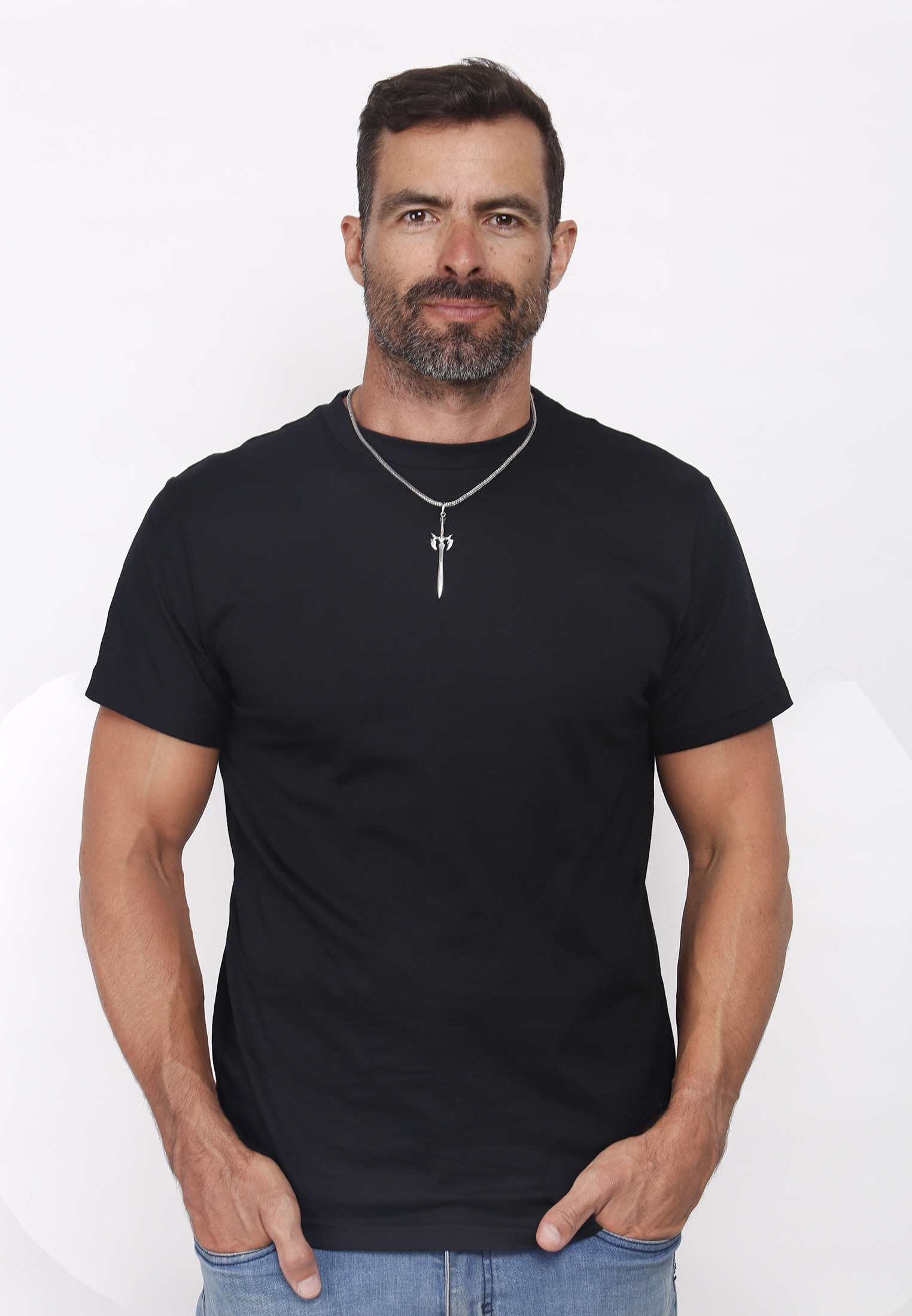 Kuzzoi Medallionanhänger »Anhänger Herren Schwert Symbol 925 Silber« ()