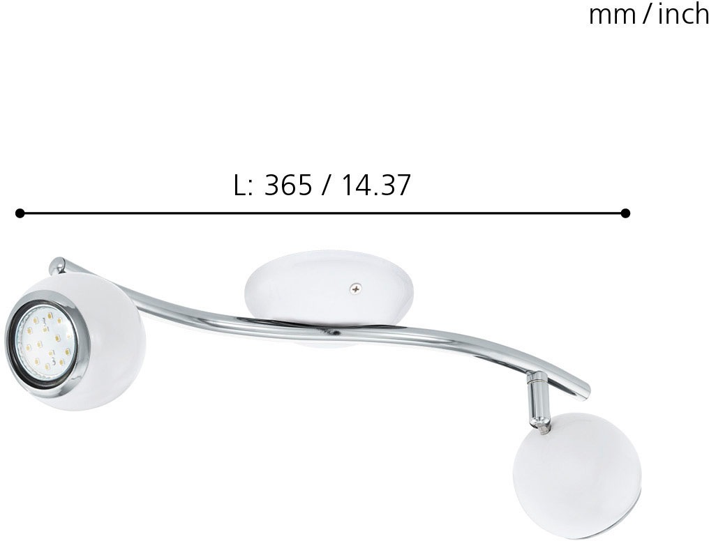 EGLO LED Deckenspots »BIMEDA«, 2 flammig, Leuchtmittel LED-Board-GU10 | LED wechselbar, LED Deckenleuchte, LED Deckenlampe