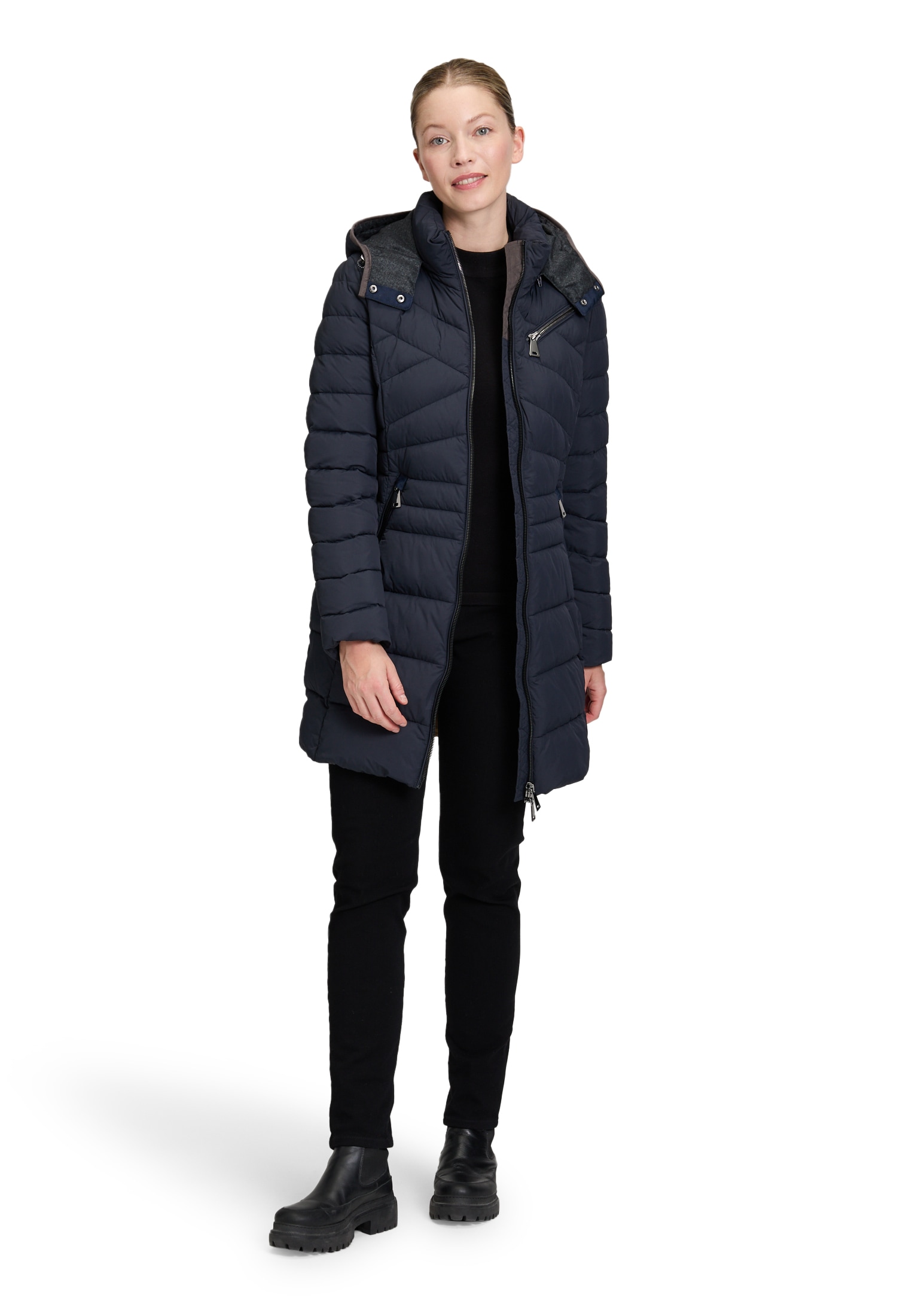 Gil Bret Steppjacke »Steppmantel mit abnehmbarer Kapuze«