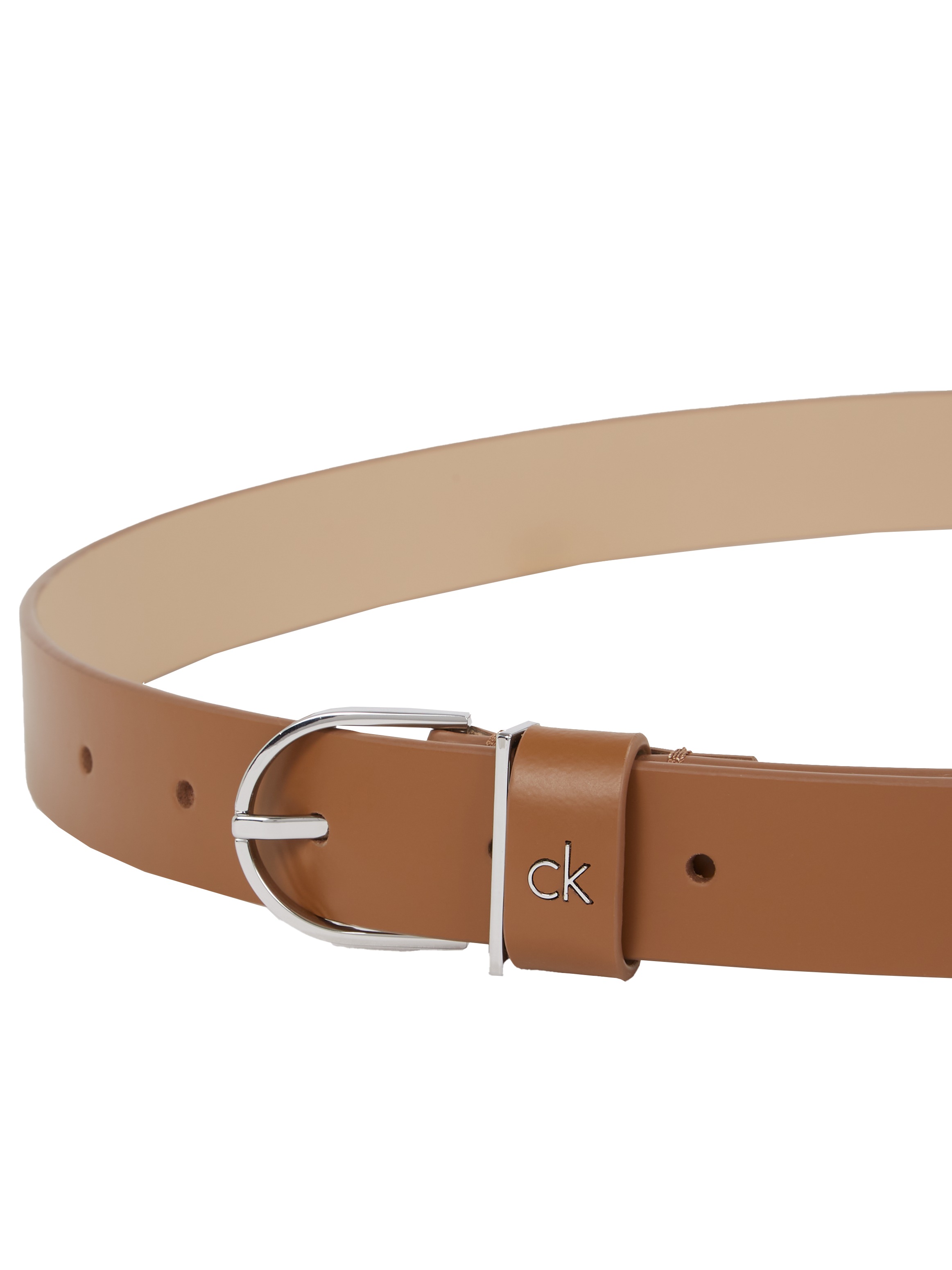 Calvin Klein Ledergürtel »CK METAL LOOP ROUND BUCKLE 2.5«, mit Metall-Label