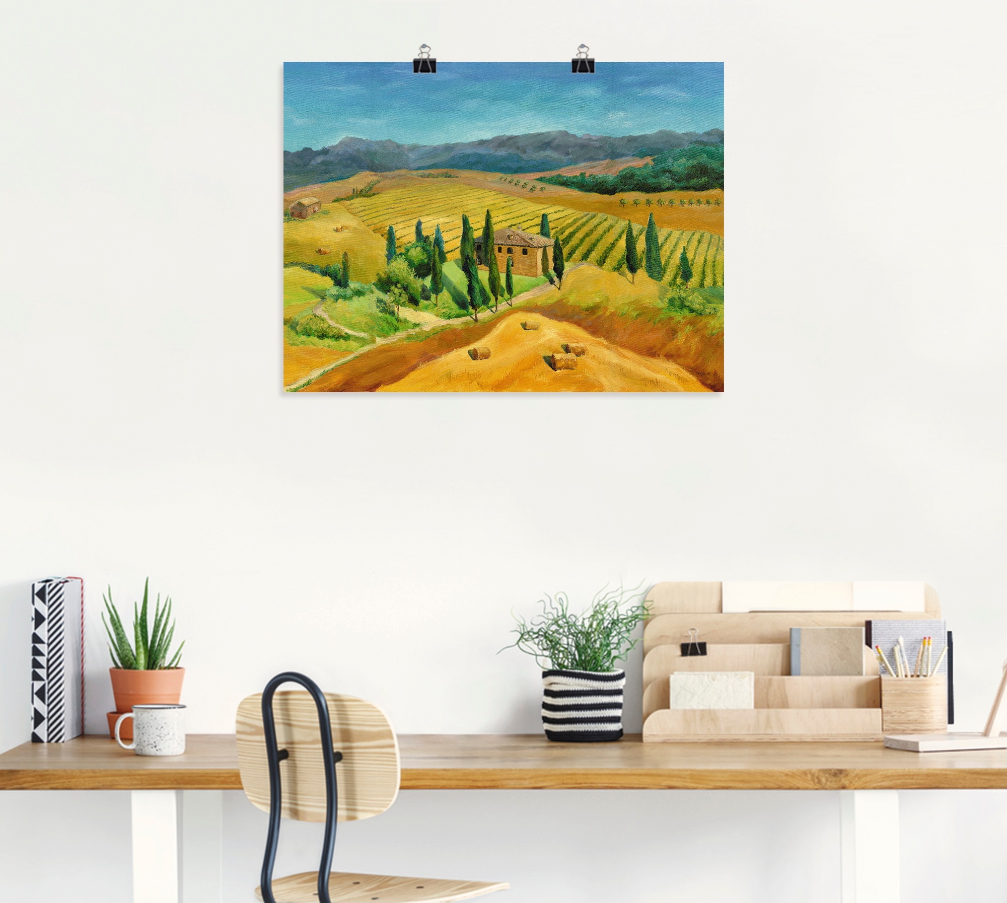 Artland Wandbild »Toskanalandschaft«, Europa, (1 St.), als Alubild, Leinwandbild, Wandaufkleber oder Poster in versch. Größen