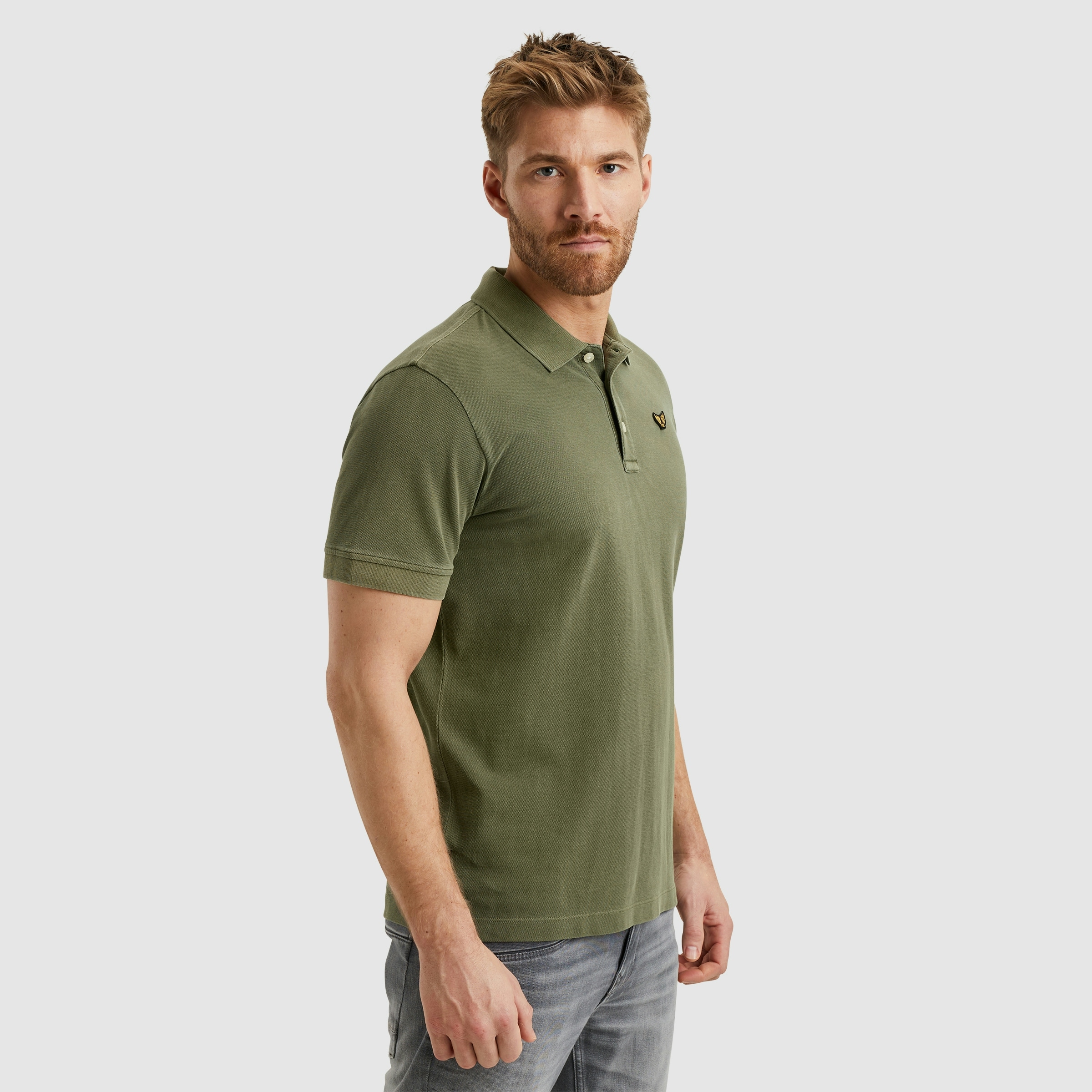 PME LEGEND Poloshirt »Short sleeve polo pique garment dye« mit Logo Stickerei