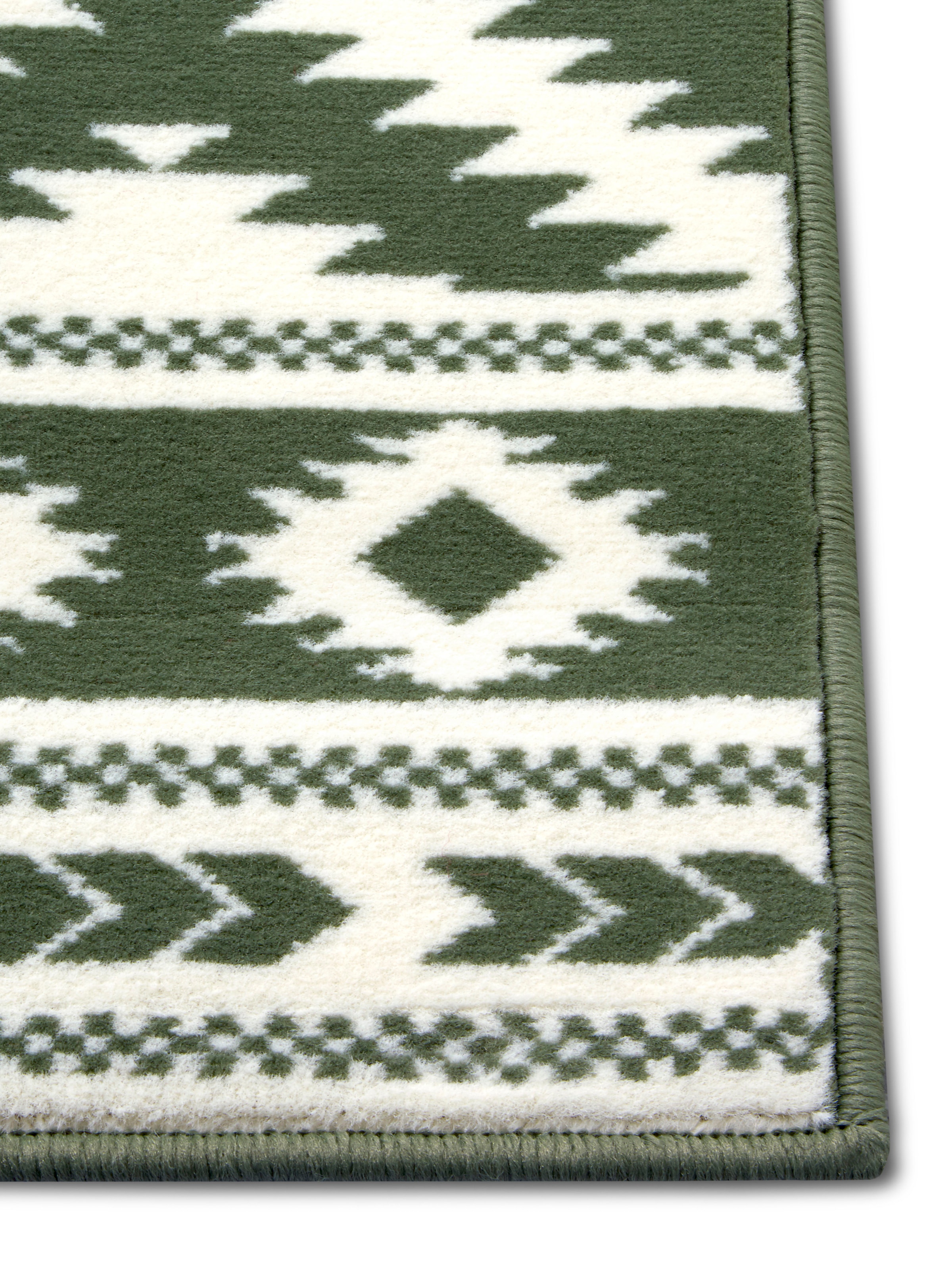HANSE Home Teppich »Ethno«, rechteckig, 9 mm Höhe, Kurzflor, Velours Haptik, Rauten Muster, Gekettelt