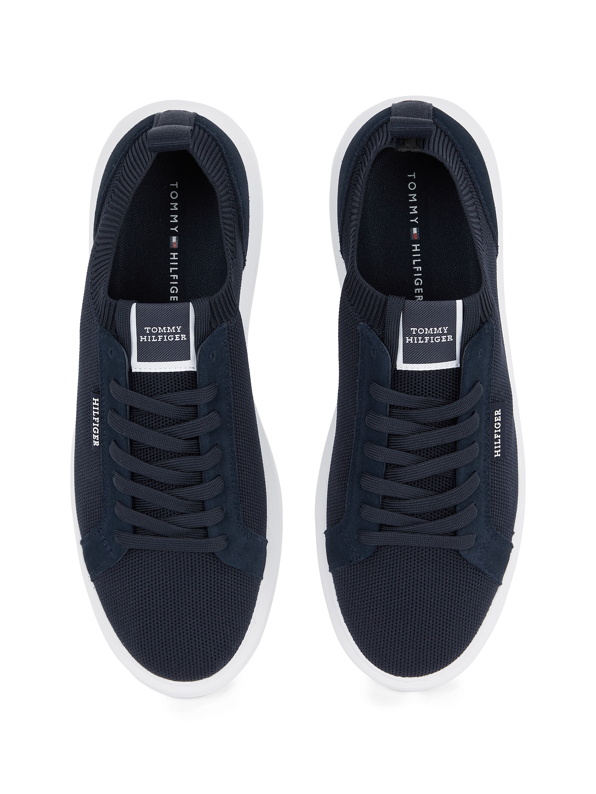 Tommy Hilfiger Sneaker »LIGHT CUPSOLE KNIT SEASONAL«, Freizeitschuh, Halbschuh, Schnürschuh mit Logoschriftzug