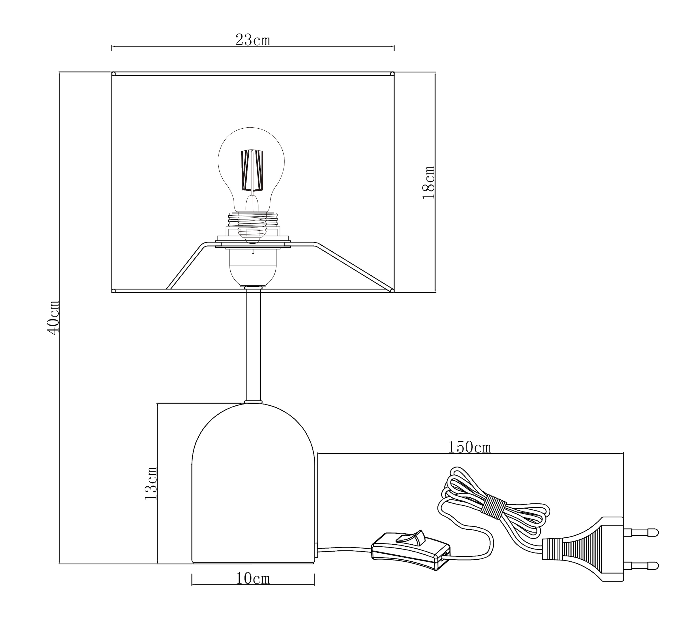 OTTO home Tischleuchte »Charleen« E27 1 Stk.