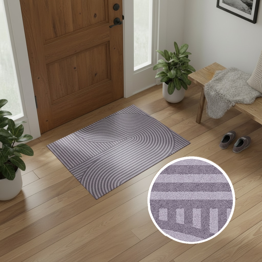 OTTO home Fußmatte "Sammo, Schmutzfangmatte, Teppich, für Hausflur und Wohnbereiche" rechteckig 5 mm Höhe Indoor, Eingangsmatte, Design, Scandi, Zen, rutschfeste Unterseite