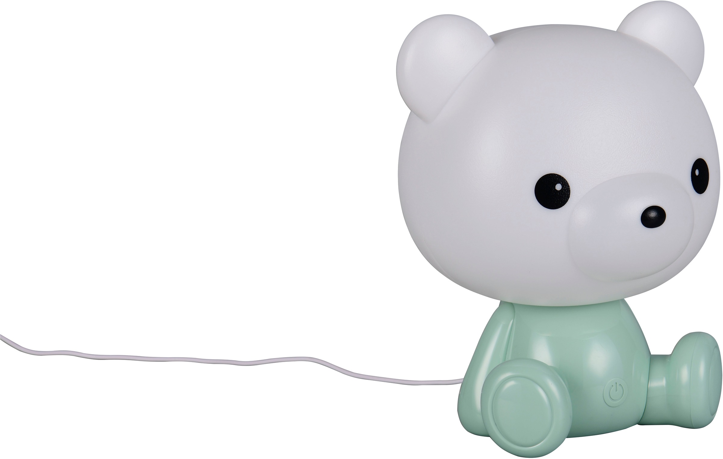 REALITY Leuchten LED Tischleuchte »CUTIE, Kinderzimmer Tischleuchte Nachttischleuchte Bären Optik, RGB« LED-Board 1 Stk. RGB | Warmweiß 0,3W 30 Lumen warmweiß 3000K, RGB Farbwechsel Modus, USB-Anschluss