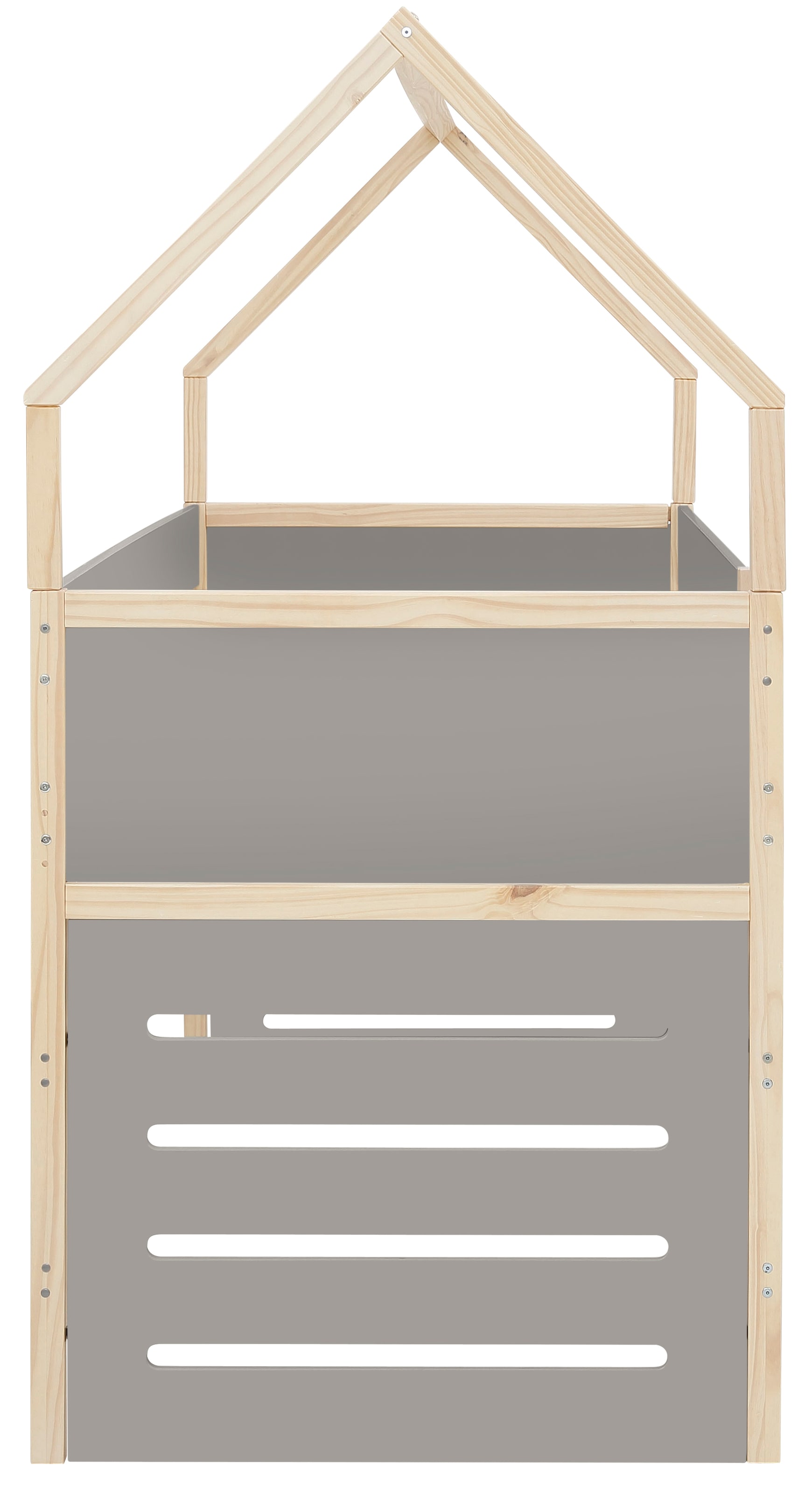 Lüttenhütt Hochbett »Janne«, Kiefernholz, Einzelbett, inklusive Holzleiter, Liegefläche 90x200 cm