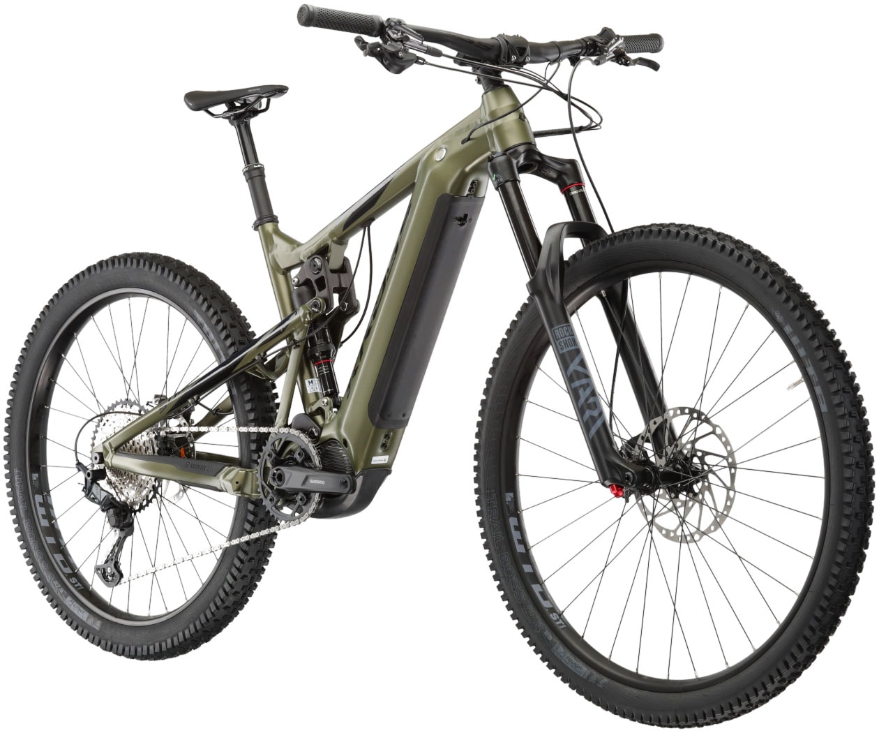 Kross E-Bike »E-MTB Soil Boost 2.0 630 29/27,5 Zoll grün«, 12 Gang, Shimano, DEORE SLX M7100, Mittelmotor 250 W, Pedelec, Elektrofahrrad für Damen und Herren