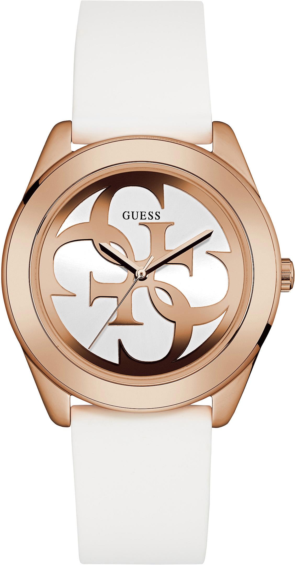 Guess Quarzuhr »G TWIST«, Armbanduhr, Damenuhr, analog, Silikonarmband