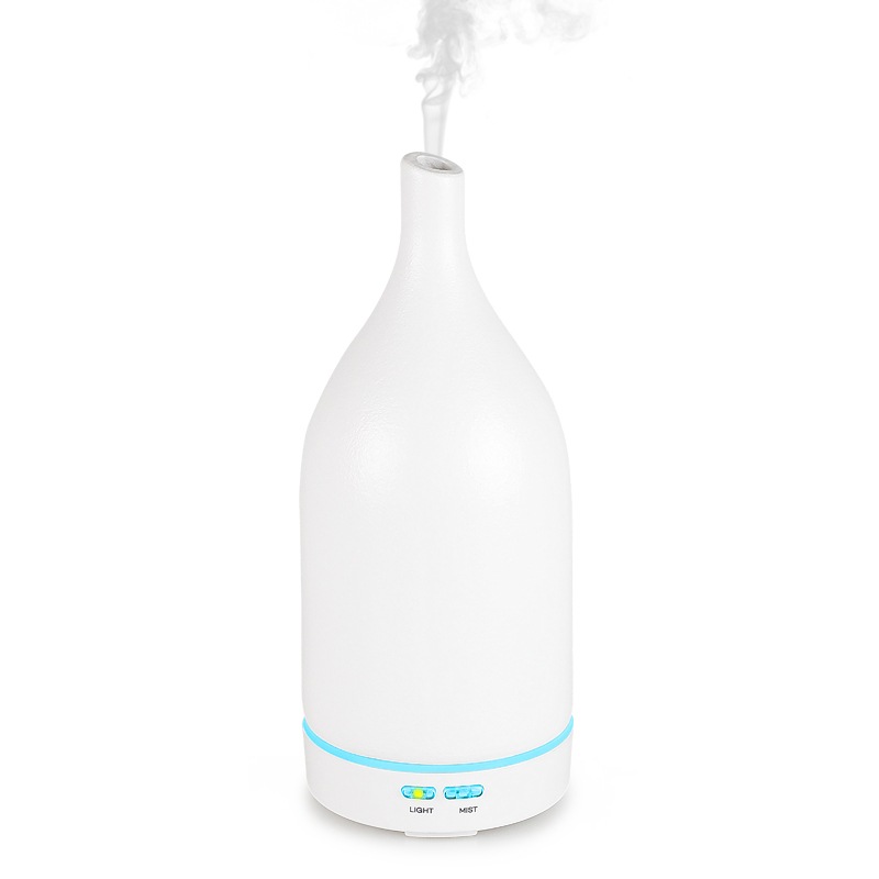 Hyrican Luftbefeuchter »Aroma Ultraschall Luftbefeuchter/Diffuser mit Keramikabdeckung«, 0,1 l Wassertank, 100 ml antibakterieller Wassertank, 7 Farben-LED-Beleuchtung, weiß