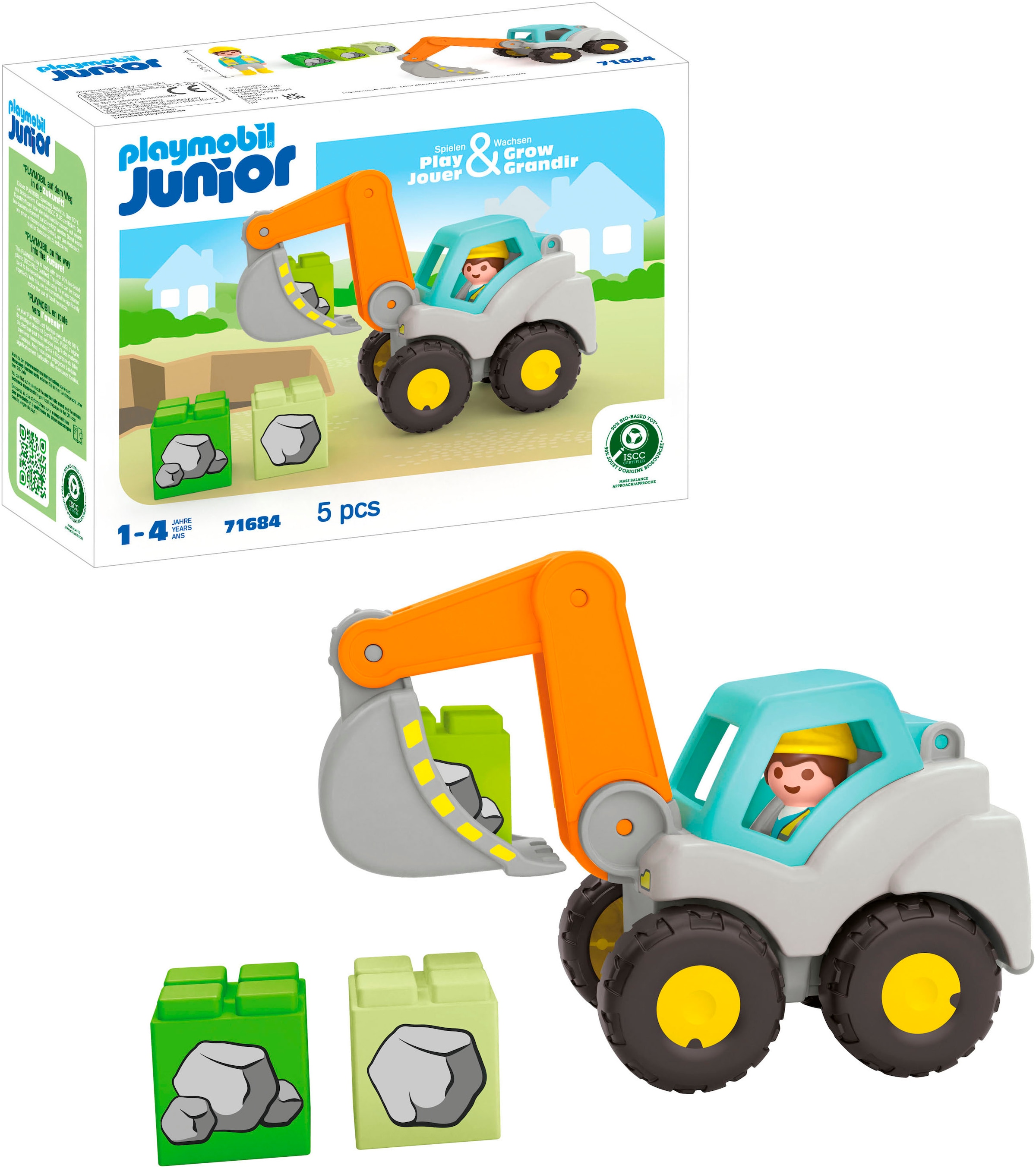 Playmobil® Konstruktions-Spielset »Schaufelbagger (71684), JUNIOR« Made in Europe