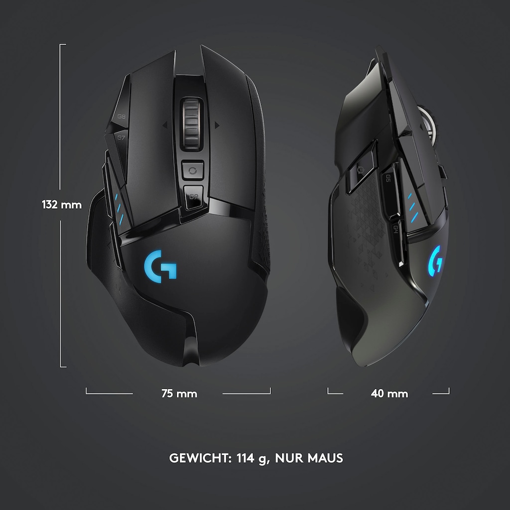 Logitech G Gaming-Maus »G502 LIGHTSPEED Wireless EER2«, Funk