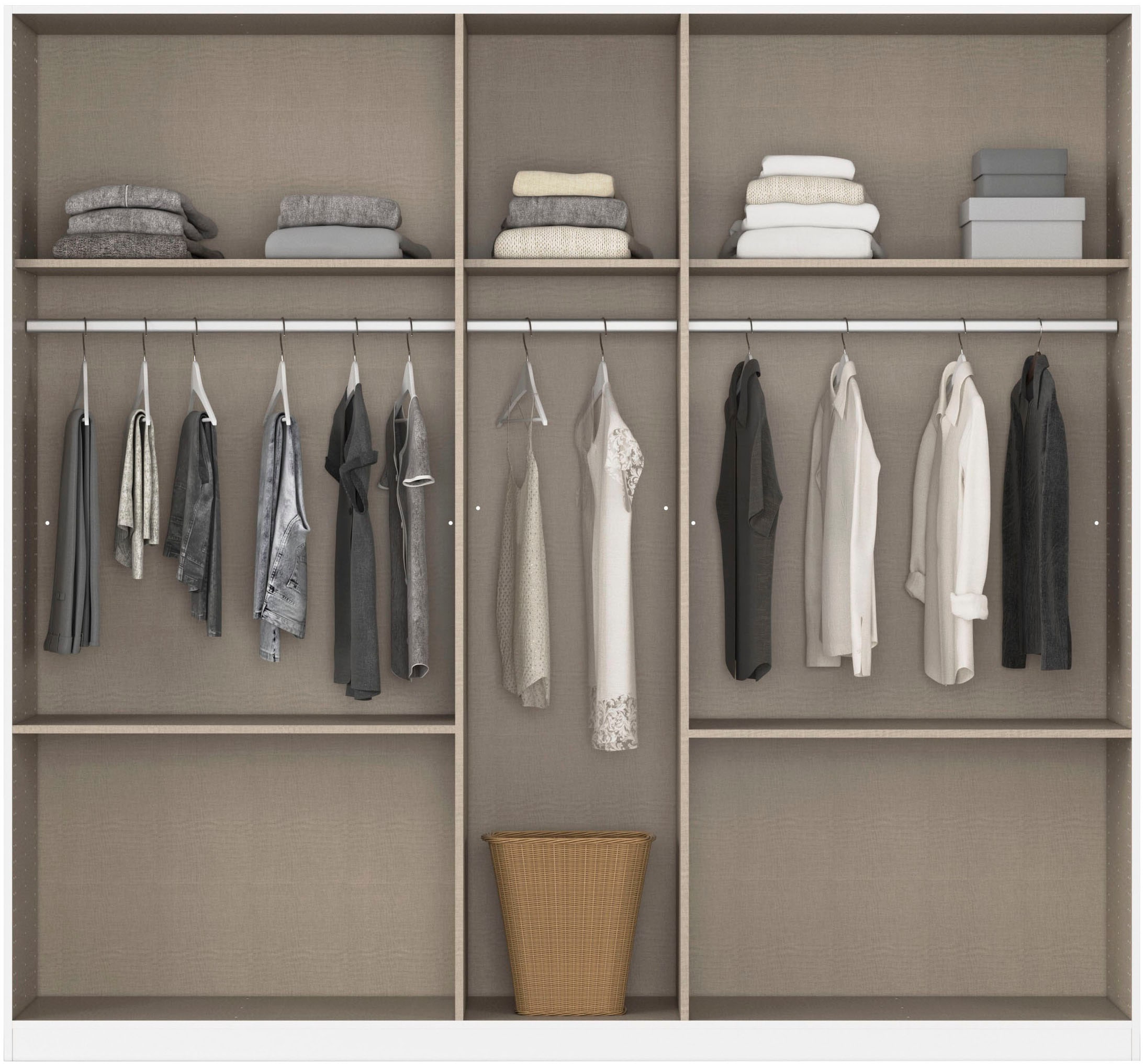 rauch Kleiderschrank »Kleiderschrank Schrank Garderobe Wäscheschrank WILDBERG« Breiten 226/271 cm, Höhen 210/229 cm,  mit 6 Schubladen, obere Schublade mit Holz-Einteilung MADE IN GERMANY