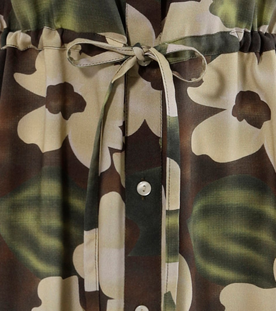Aniston CASUAL Blusenkleid, mit farbharmonischen Blumendruck im Batikdessin