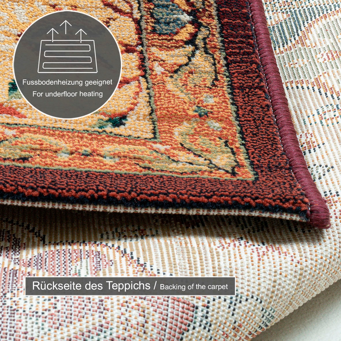 THEKO Teppich »Gabiro 208« rechteckig 10 mm Höhe Orient-Optik, ideal im Wohnzimmer & Schlafzimmer