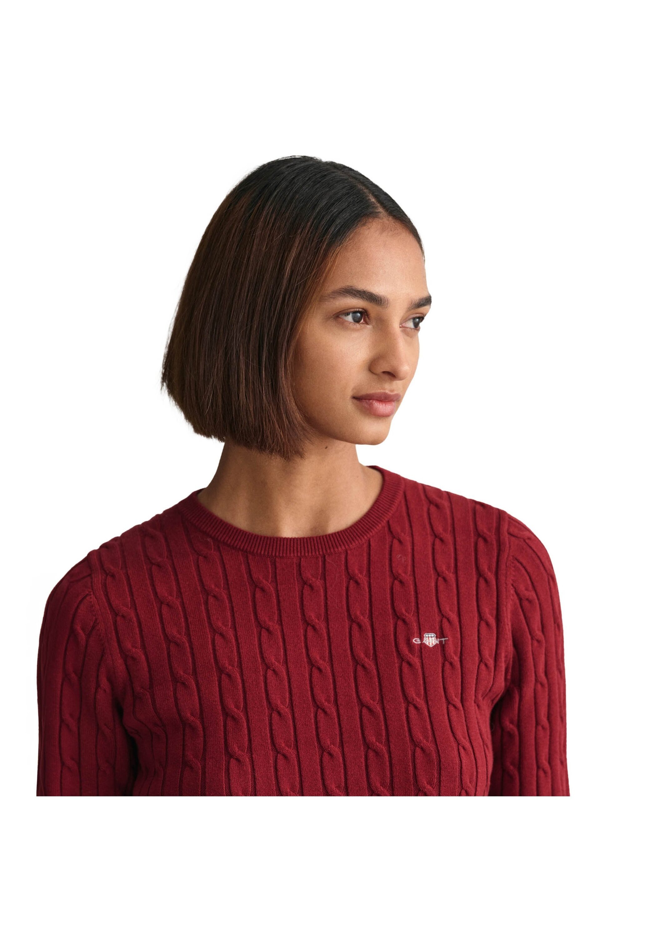 Gant Sweater »Strickpullover STRETCH COTTON CABLE C-NECK«