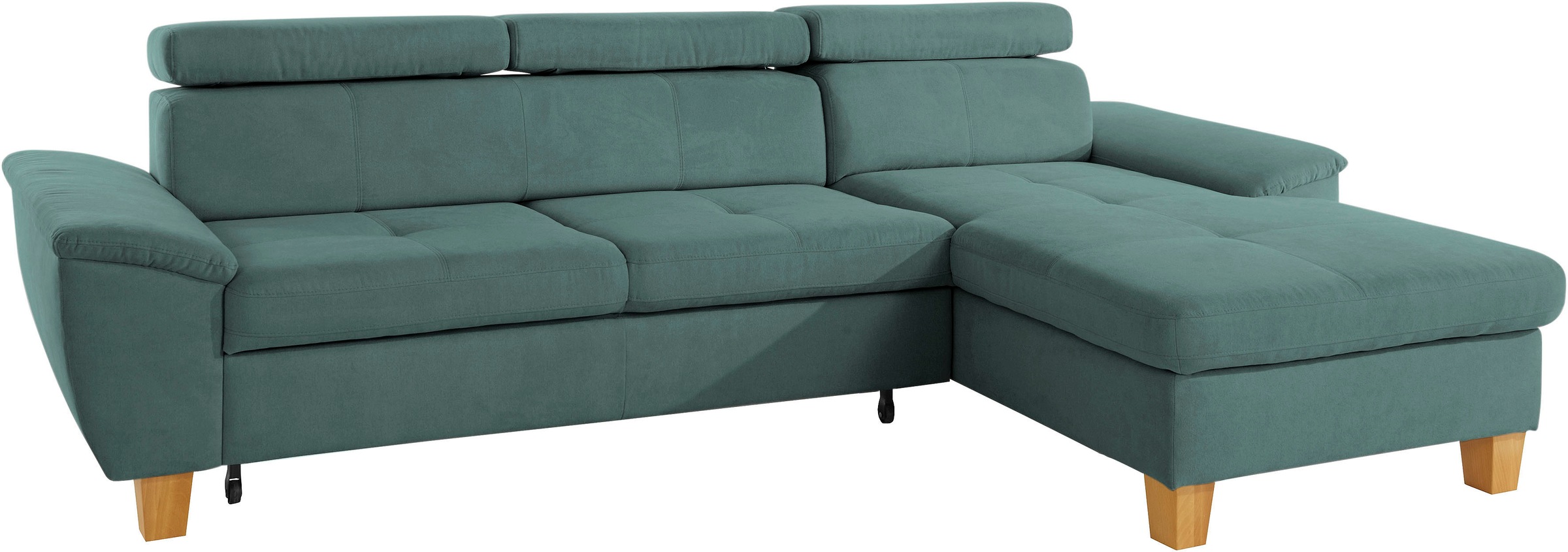 exxpo - sofa fashion Ecksofa »Enya, aufwendige Detailverarbeitung, hoher Sitzkomfort, bequem, L-Form«, inkl. Kopfteilverstellung, wahlweise mit Bettfunktion und Bettkasten