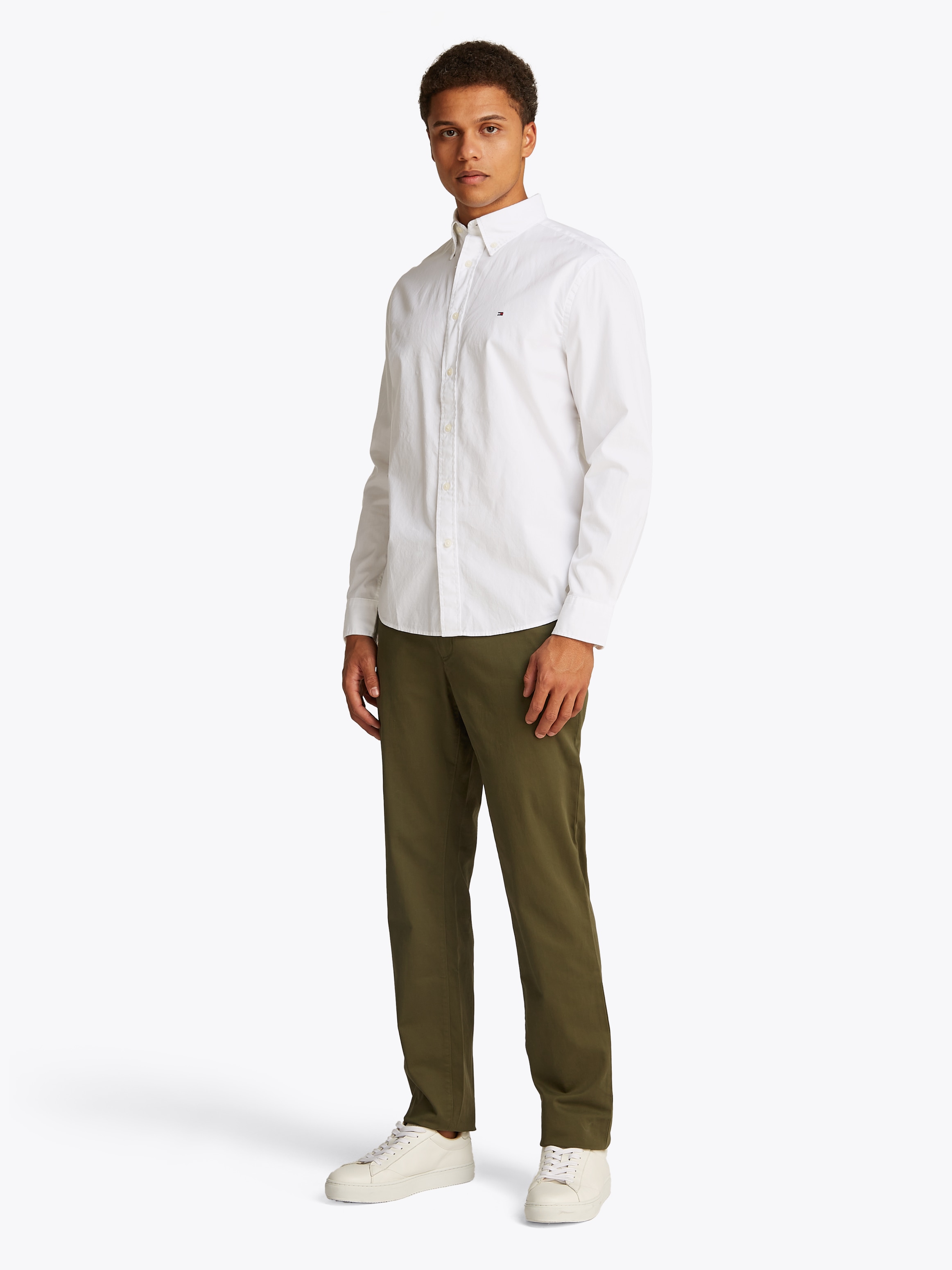 Tommy Hilfiger Langarmhemd »CORE FLEX POPLIN SOLID Regular Fit SHIRT« Regular Fit Flex Cotton