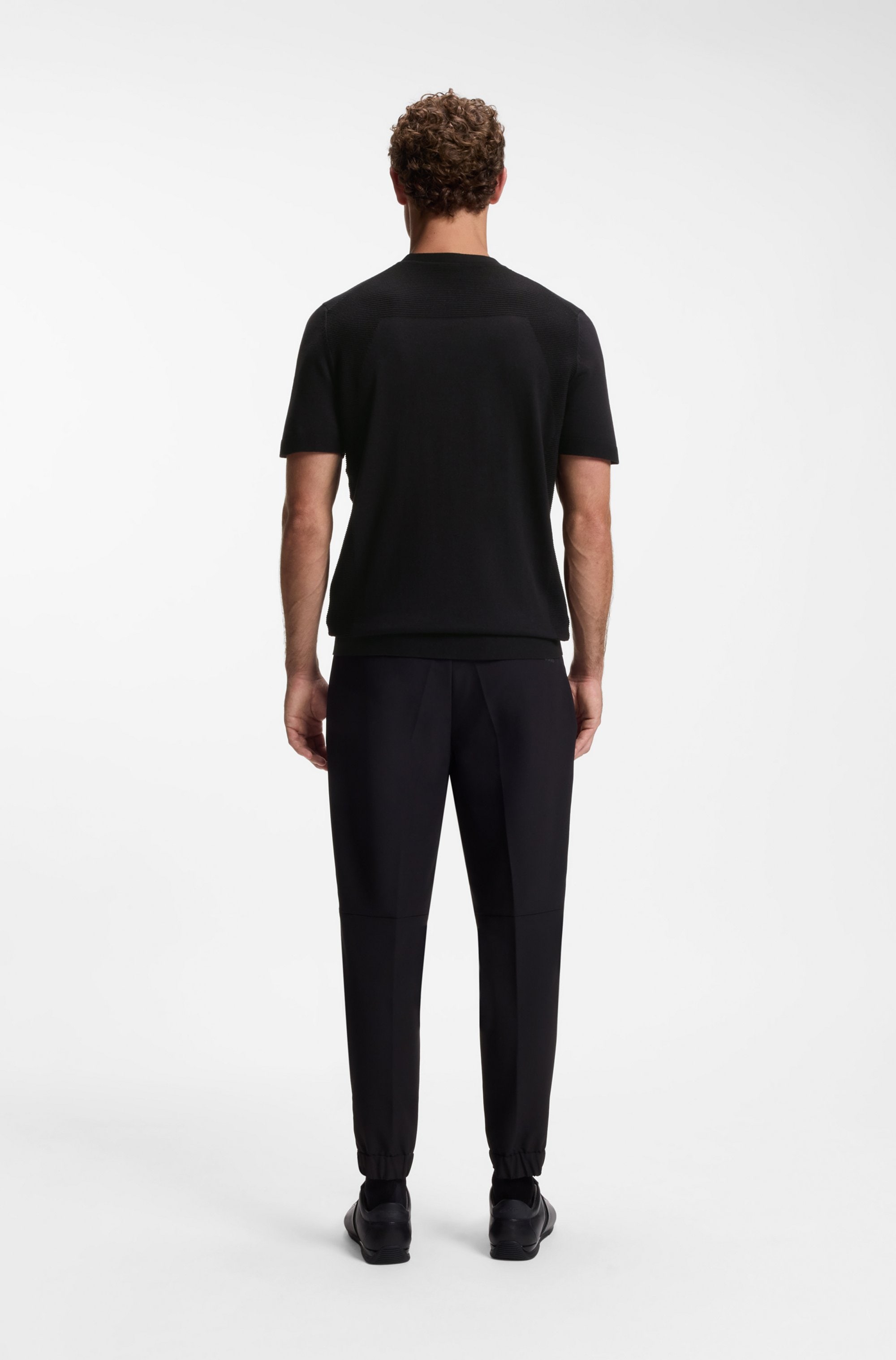 BOSS GREEN Kurzarmpullover »KN_Momentum-Lite TS« Kurzarm, Regular Fit, Baumwollmischung