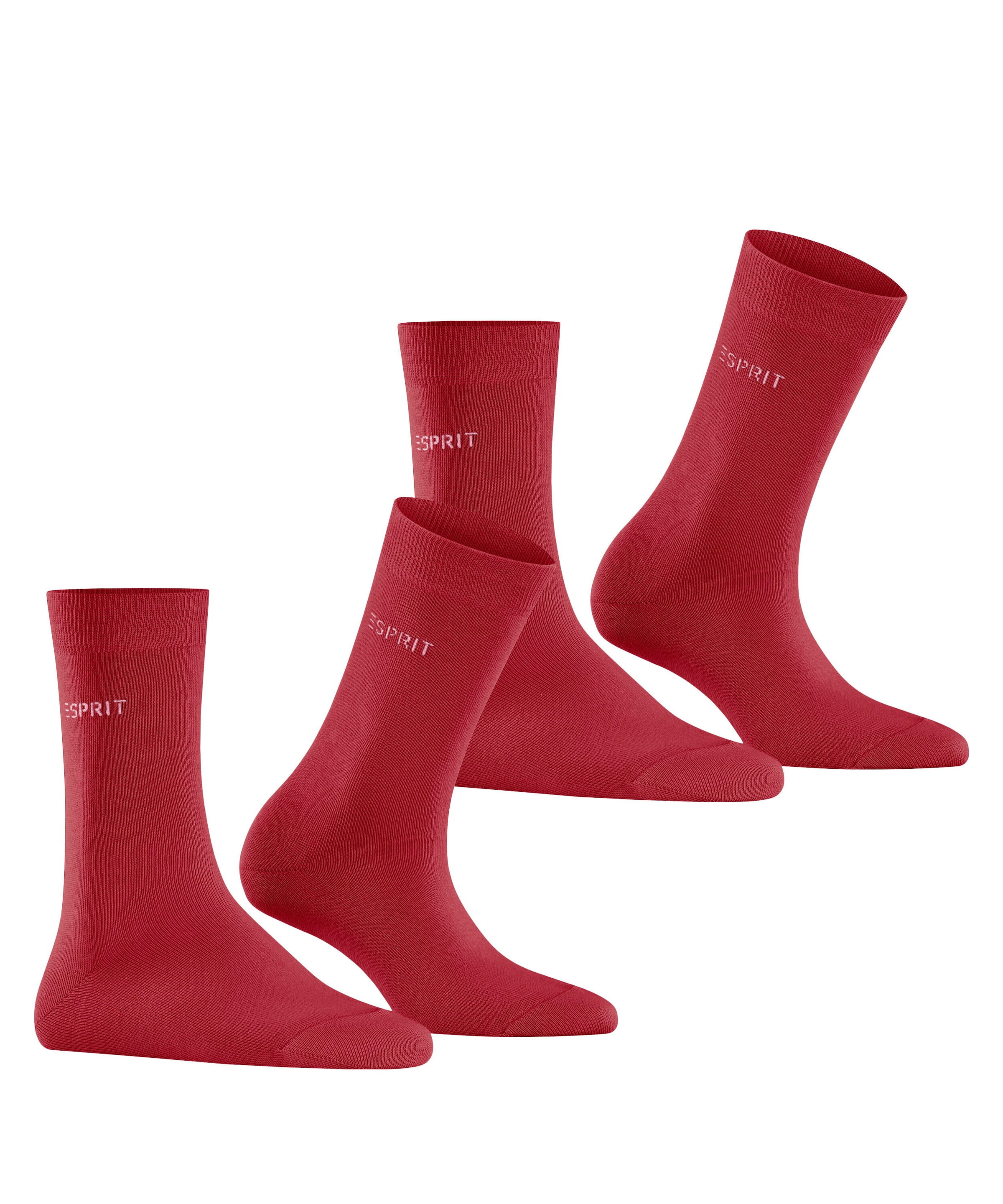 Esprit Socken »Uni«, (2 Paar), geripptes Bündchen