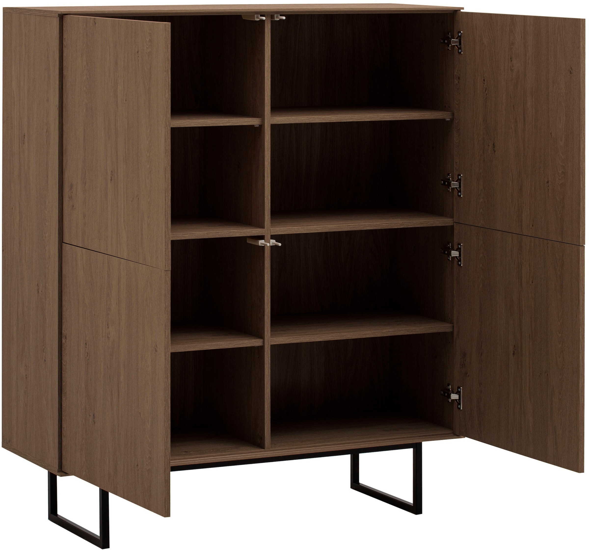Home affaire Highboard »Lund, moderner Schrank, Kommode mit Kufengestell« optisch dünner Oberboden, hochwertige Optik, ausreichend Stauraum
