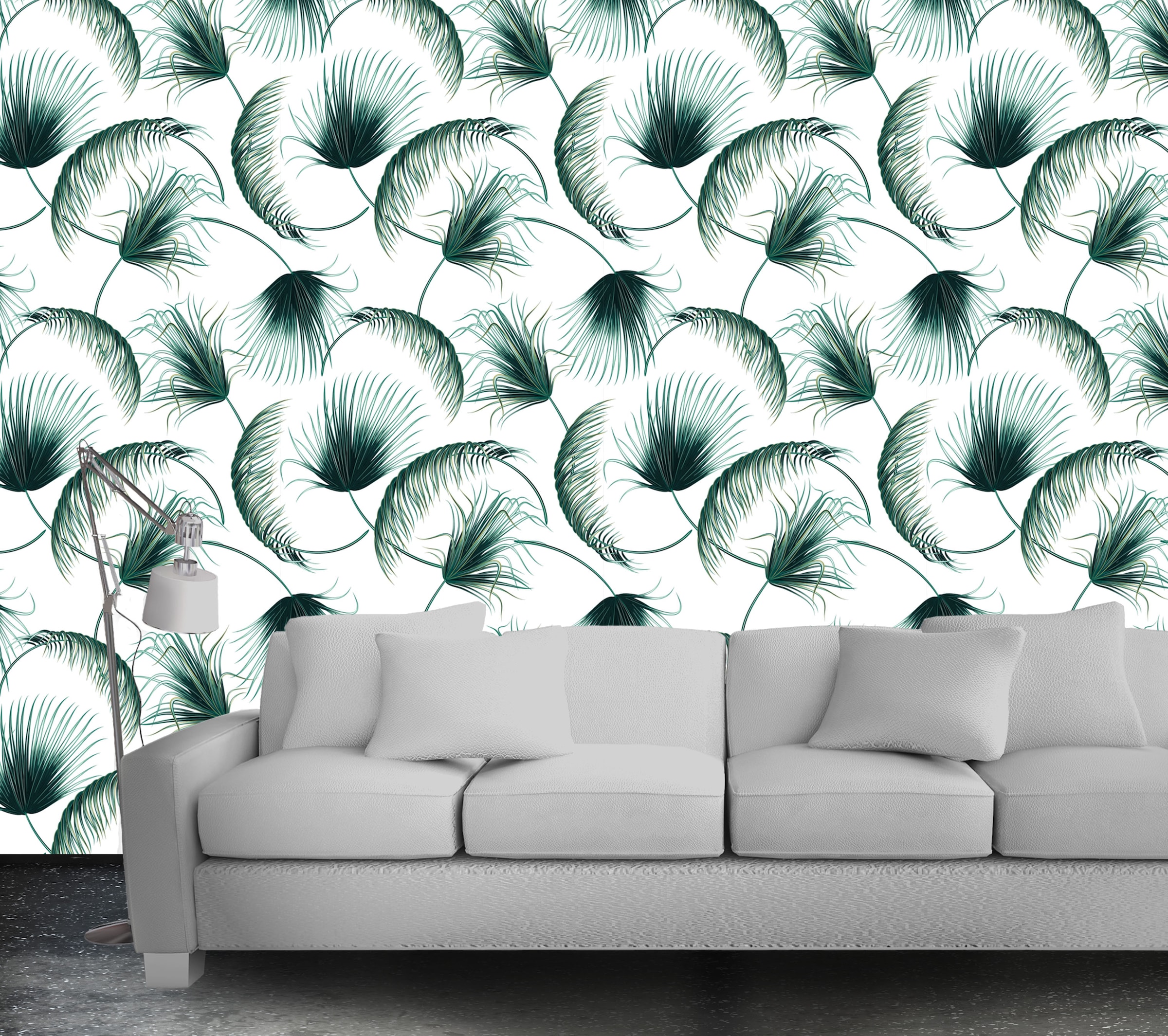 queence Vinyltapete »Dirk«, floral-geblümt-gemustert-Motiv, 90x250cm, selbstklebend, kinderleichte Anbringung, Sticker