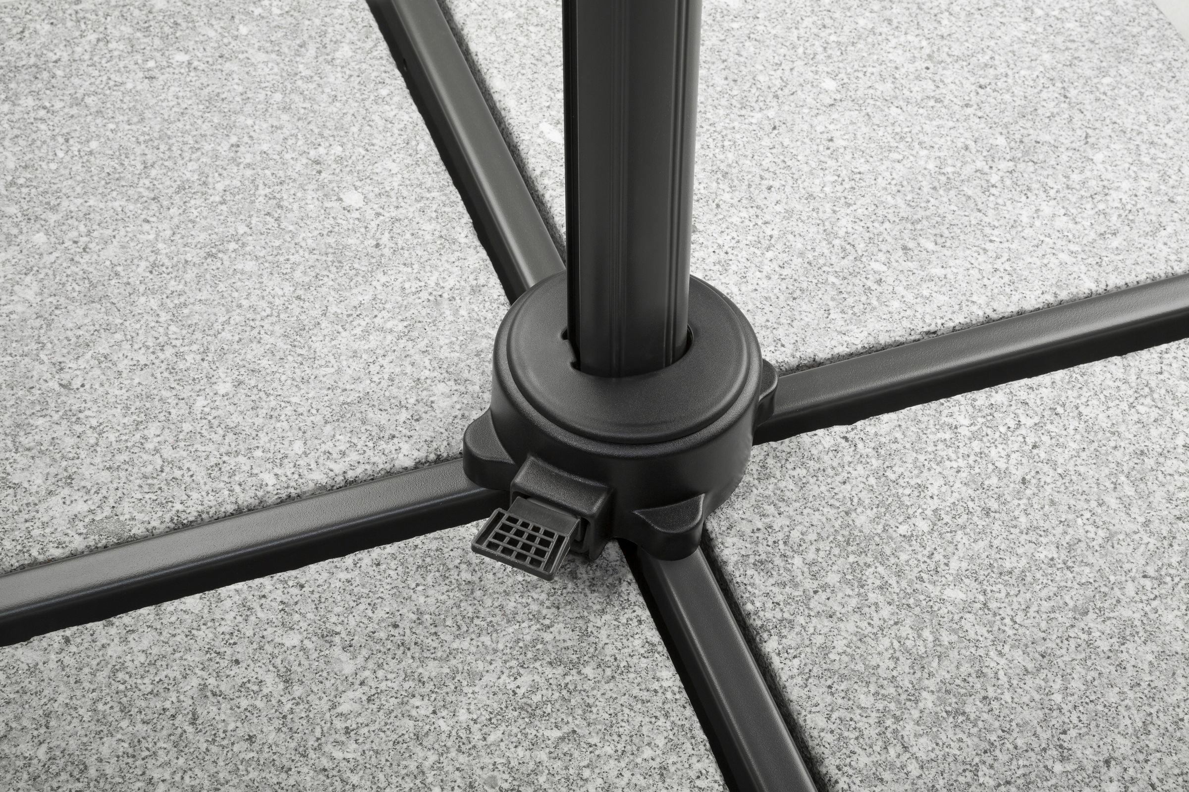 Schneider Schirme Ampelschirm »Rhodos Blacklight«, mit Schutzhülle und Schirmständer, ohne Wegeplatten