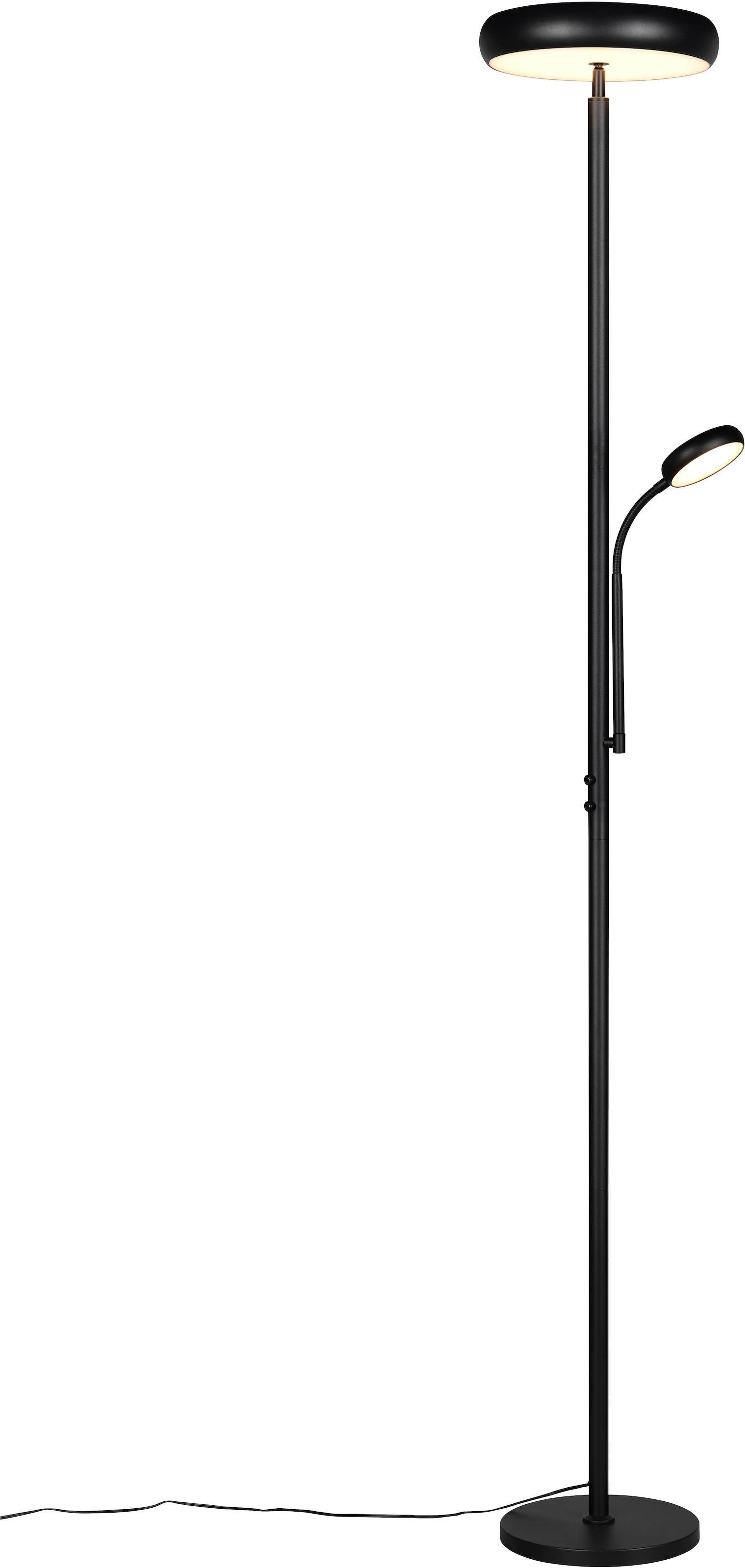 REALITY Leuchten LED Stehlampe »PALERMO, LED Stehleuchte mit Fernbedienung, 27,5W 2000 Lumen CCT« LED-Board 1 Stk. warmweiß - kaltweiß dimmbar, Lichtfarbe einstellbar 3000-6000K warm-/kaltweiß, Höhe 183 cm