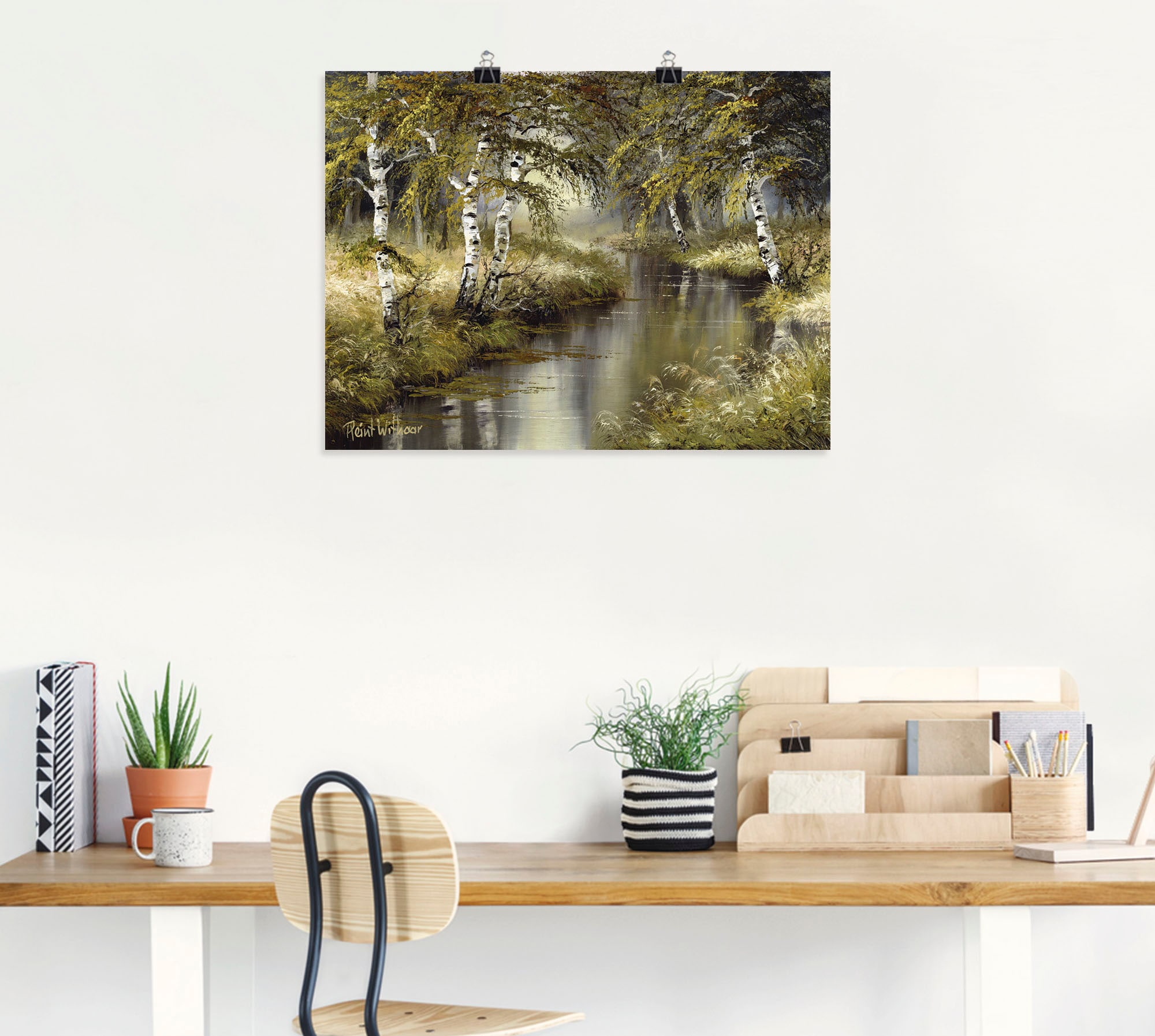 Artland Wandbild »Kanal tief im Wald«, Wald, (1 St.), als Leinwandbild, Poster, Wandaufkleber in verschied. Größen