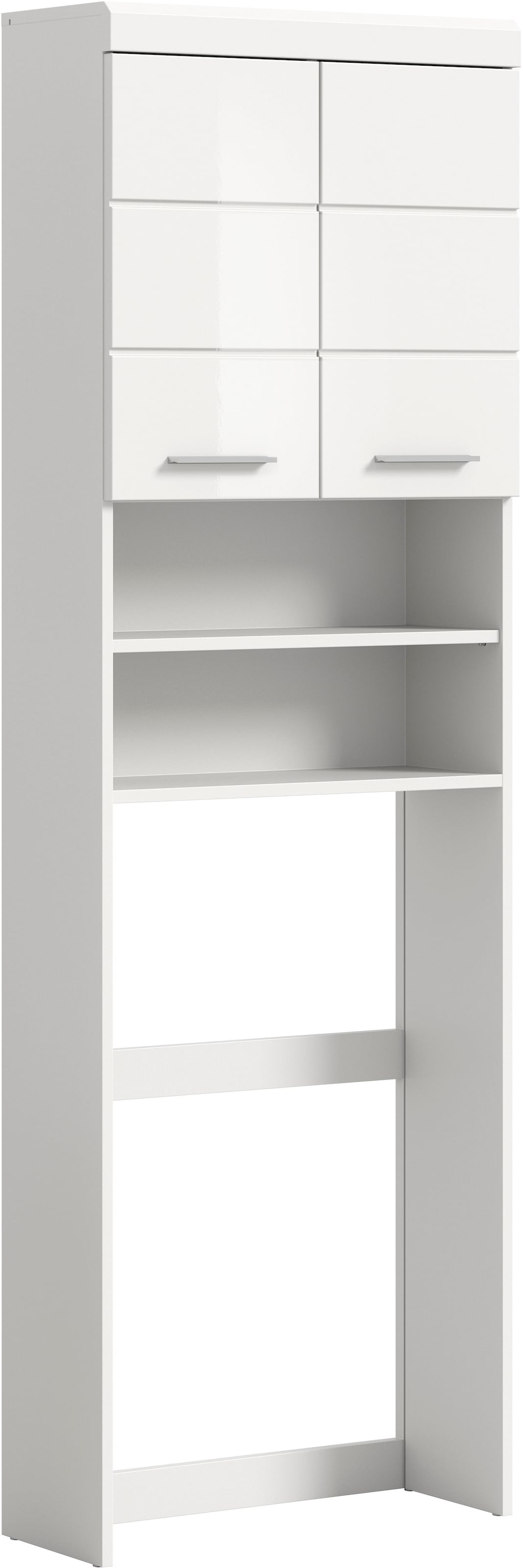 welltime Waschmaschinenumbauschrank "SIENA, Breite 63cm, für Waschmaschine & Trockner, 2 Türen, MDF-Front" TOPSELLER, in verschiedenen Farben, Überbauschrank, Umbauschrank, Badschrank