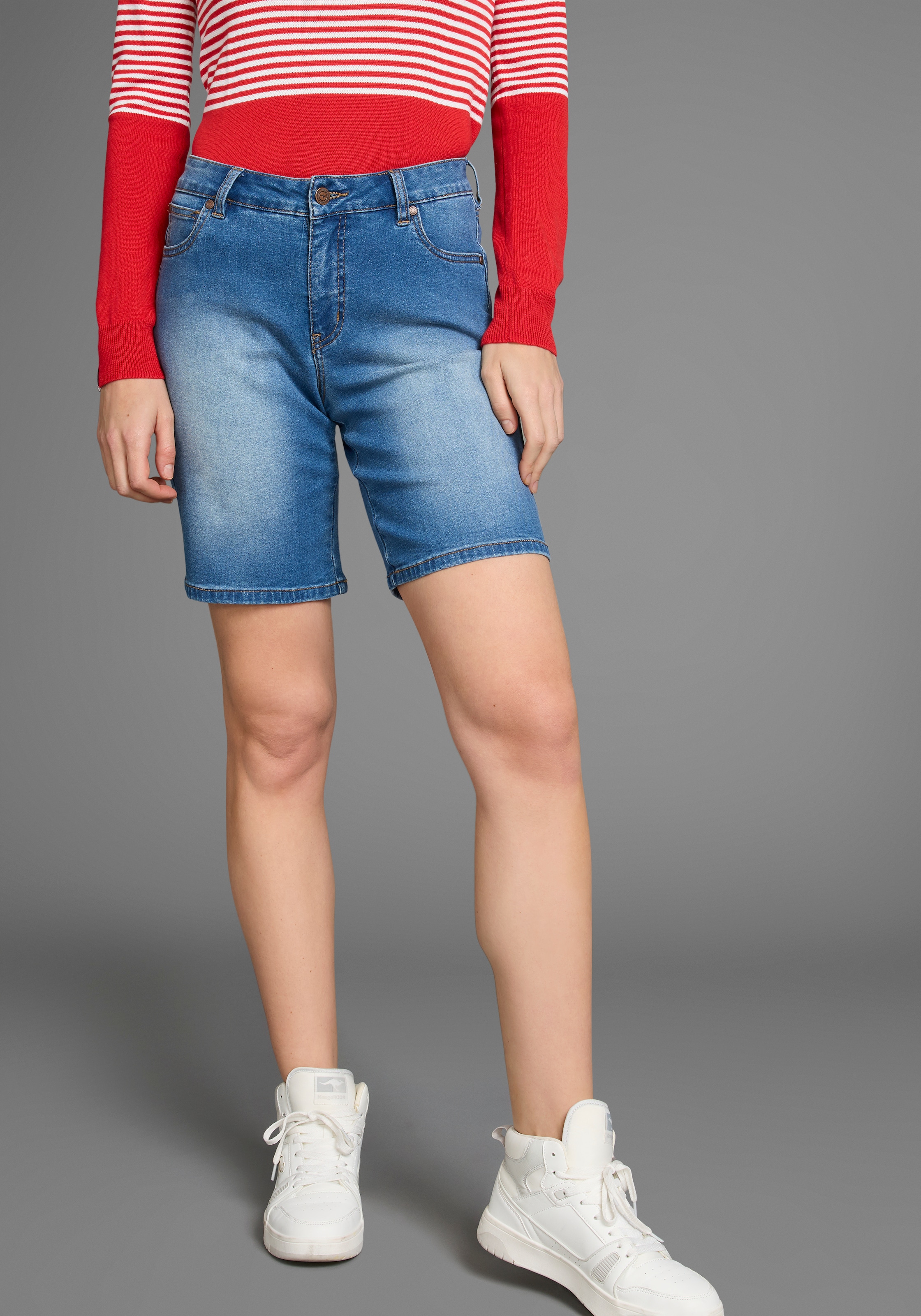 KangaROOS Jeansbermudas, High Waist