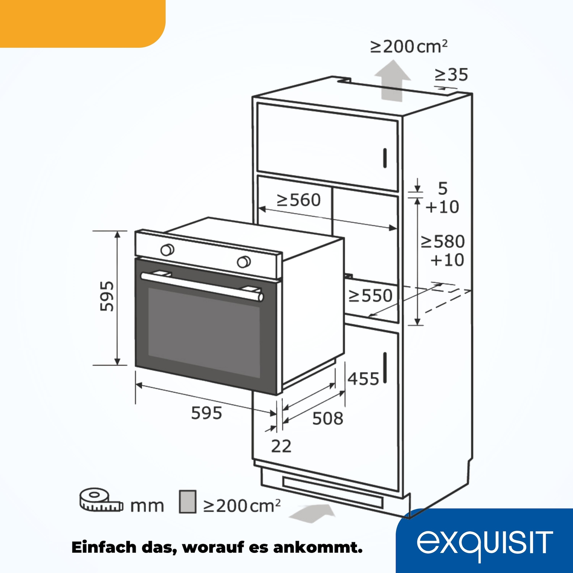 exquisit Backofen »EBE76-9-H-020 inox« mit 1-fach-Teleskopauszug Heißluft&Pizzastufe - ideal für ein Pizzabacken zuhause!Timer-Funktion