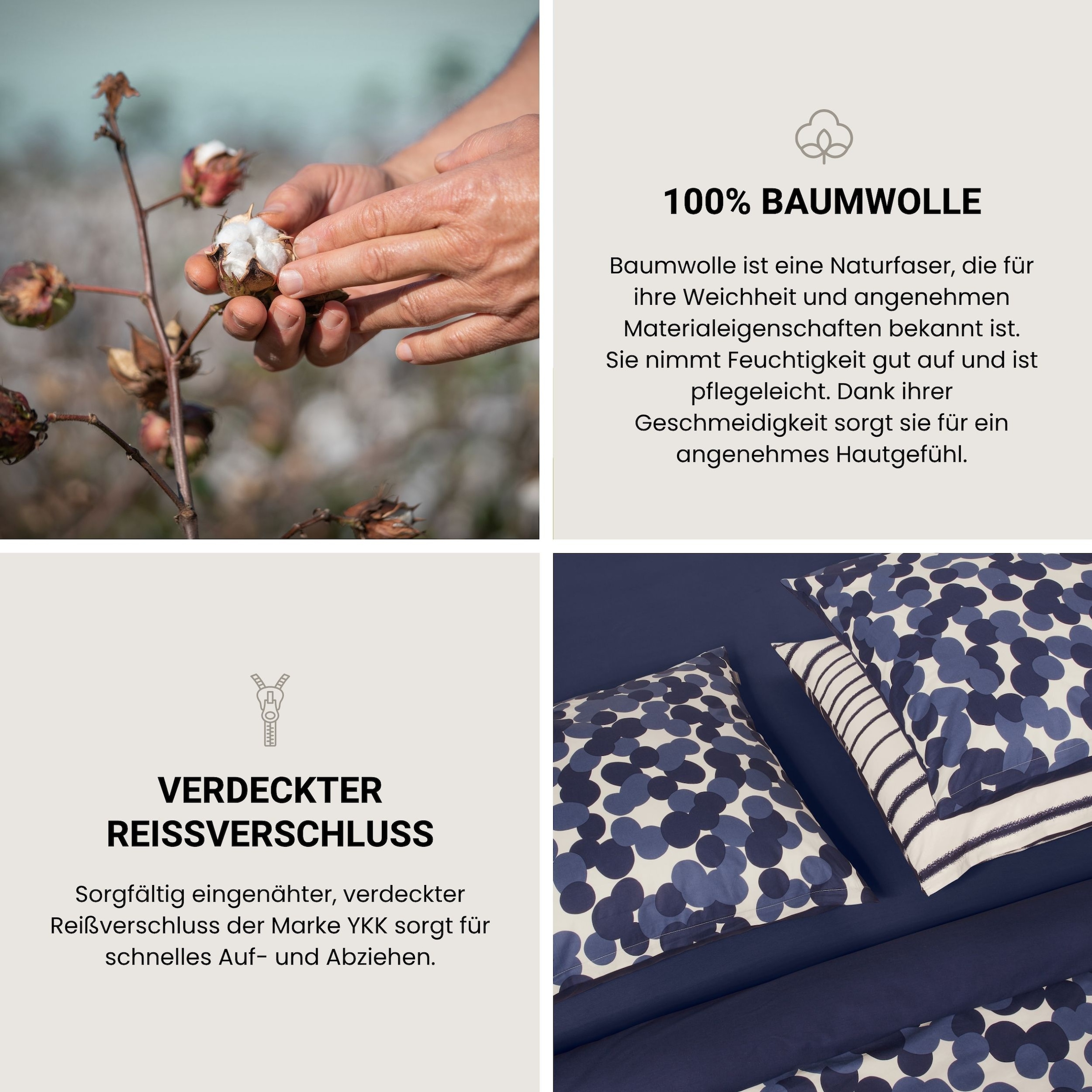 Schiesser Wendebettwäsche »Wesley aus weicher Baumwolle im Streifen-Look« 2 Stk. OEKO-TEX® MADE IN GREEN