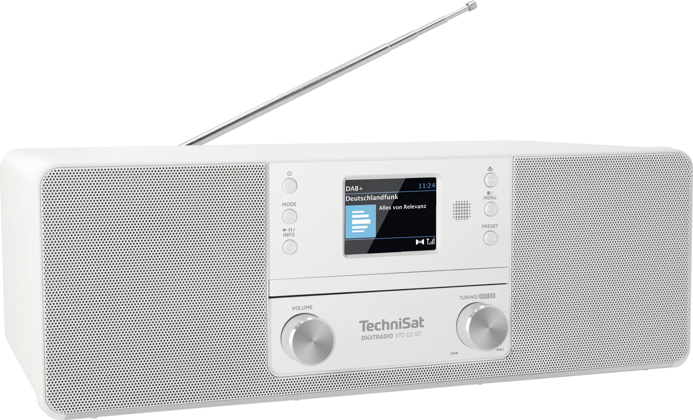 TechniSat Digitalradio (DAB+) »DIGITRADIO 370 CD BT«, (Bluetooth UKW mit RDS -Digitalradio (DAB+) 10 W) ➥ 3 Jahre XXL Garantie | UNIVERSAL