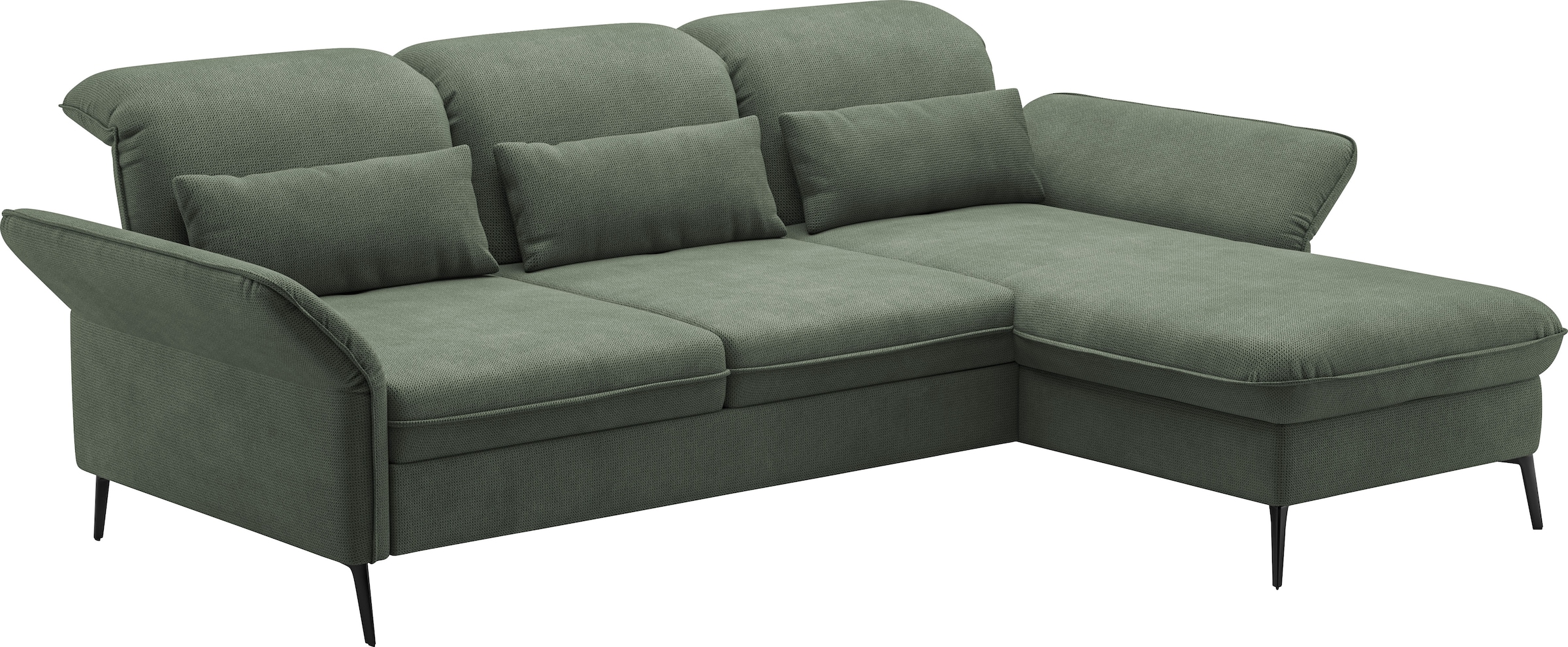 sit&more Ecksofa »Emely, inkl. Sitztiefenverstellung«, wahlweise mit Bettfunktion,Bettkasten,Kopf- & Armteilverstellung