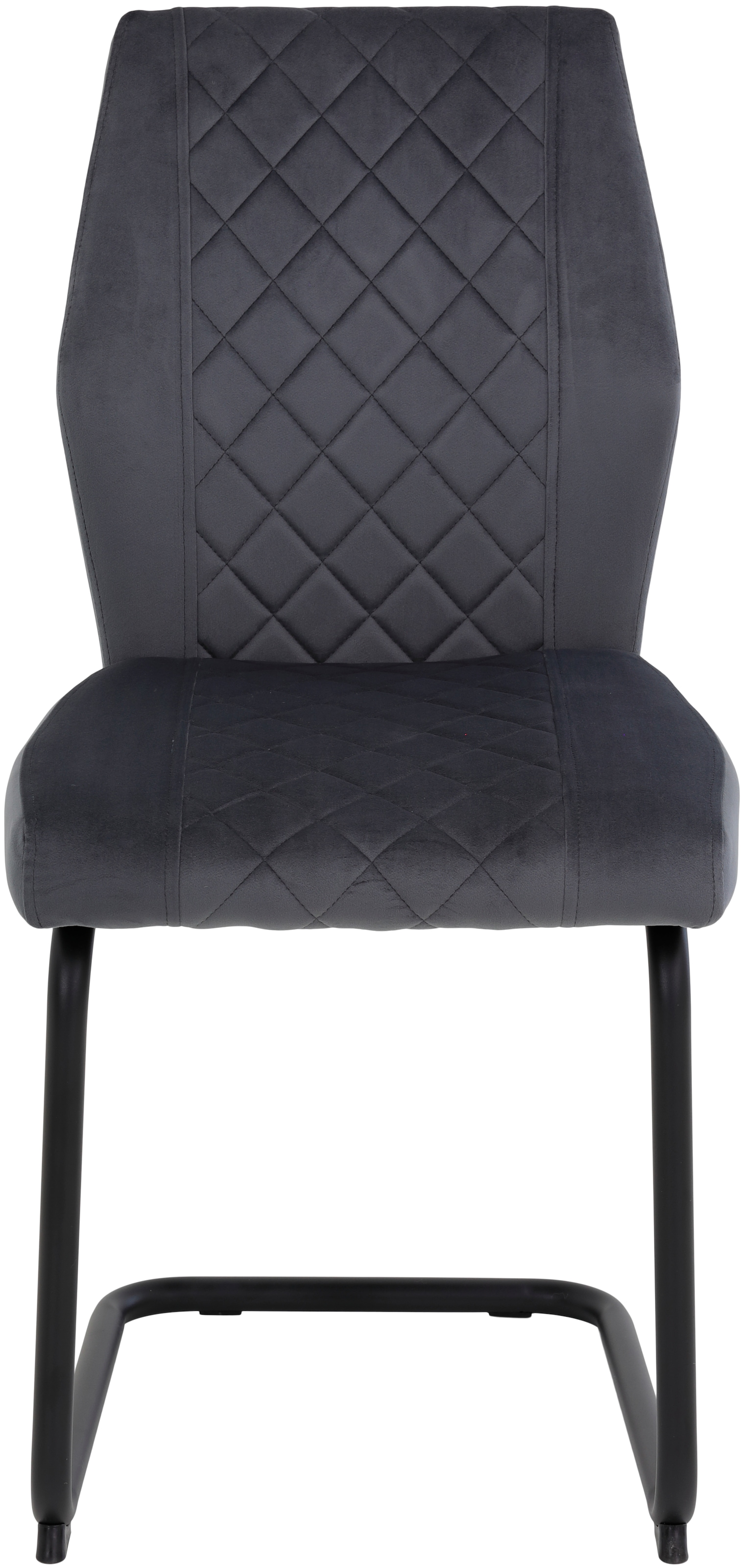 HELA Freischwinger »Freischwinger DALLAS 140kg belastbar, mit Rautensteppung« (Set) 2 Stk.Esszimmerstuhl, Rücken und Sitz ergonomisch gepolstert