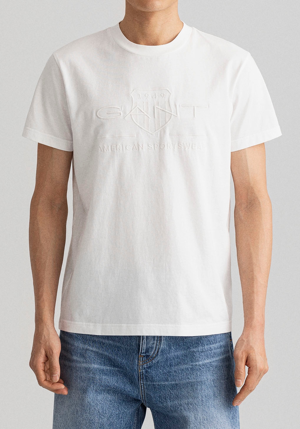Gant T-Shirt »D.1 GANT PRIDE ♕ Brust auf mit der PIQUE«, Logostickerei bei