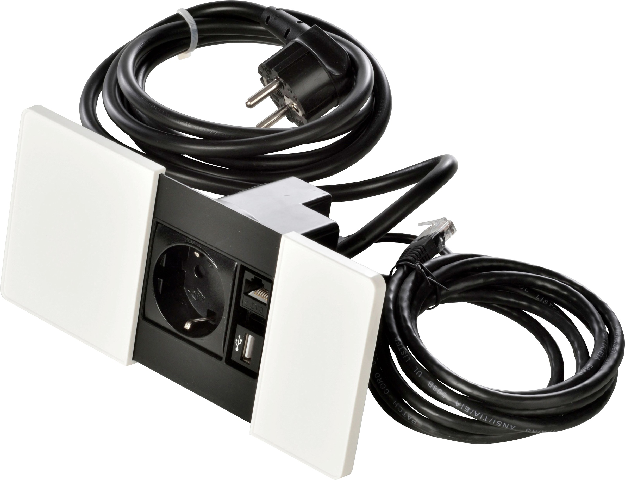 Kopp Einbau-Tischsteckdose »VersaPad weiss«, (Kabellänge 2 m), 1 Steckdose mit USB... kaufen