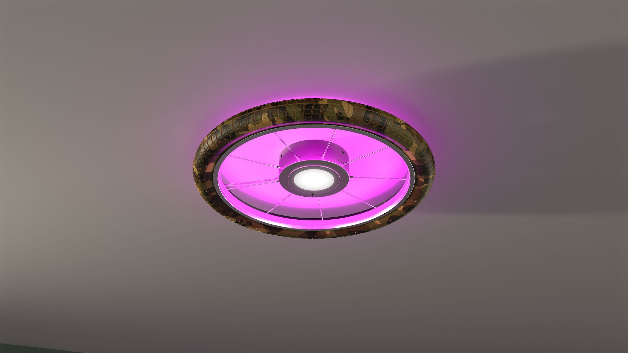 my home Deckenleuchte »Bela« LED-Modul 1 Stk. RGB Funkfernbedienung, Reifenleuchte, Wheel