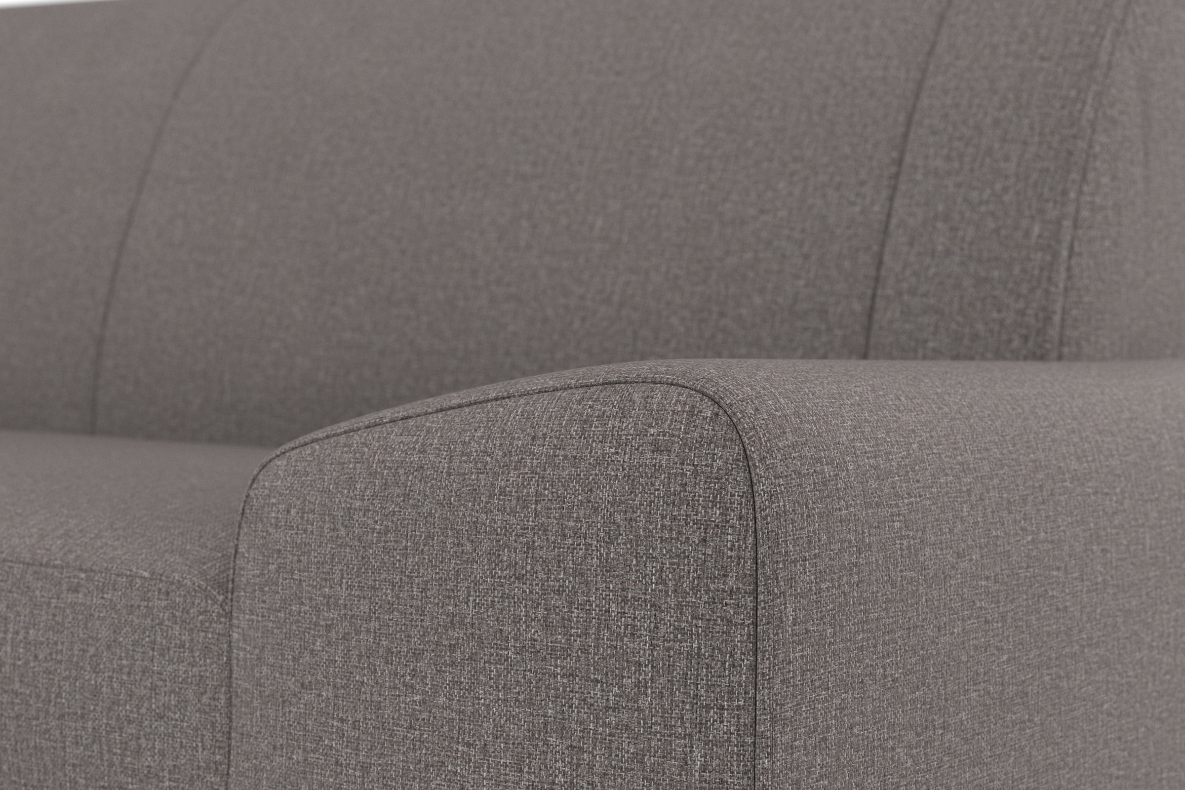 DOMO collection Ecksofa »Anzio L-Form, whlw. Bettfunktion, Federkern, hochwertig, Breite 271 cm«, Ohne Bettfunktion, Recamiere links, Feinstruktur, schlamm