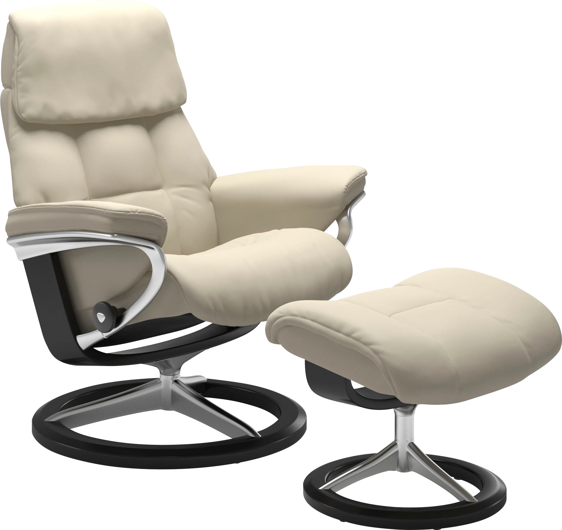 Stressless® Hocker »Ruby« mit Signature Base, Gestell Eiche, Wenge, Braun & Schwarz