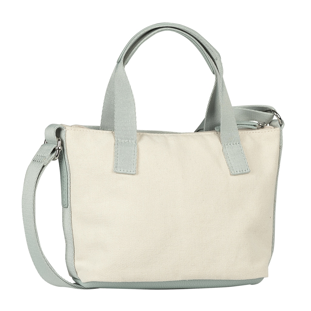 TOM TAILOR Denim Shopper »Jada« Damen Umhängetasche, Handtasche mit schückendem Gewebebandgitter