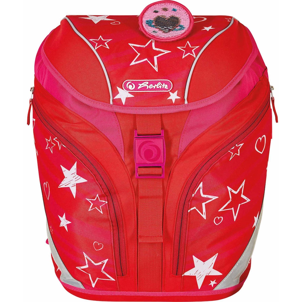 Herlitz Schulrucksack »SoftLight Plus, Stars&Stripe«, Reflektoren-Floureszierende Flächen