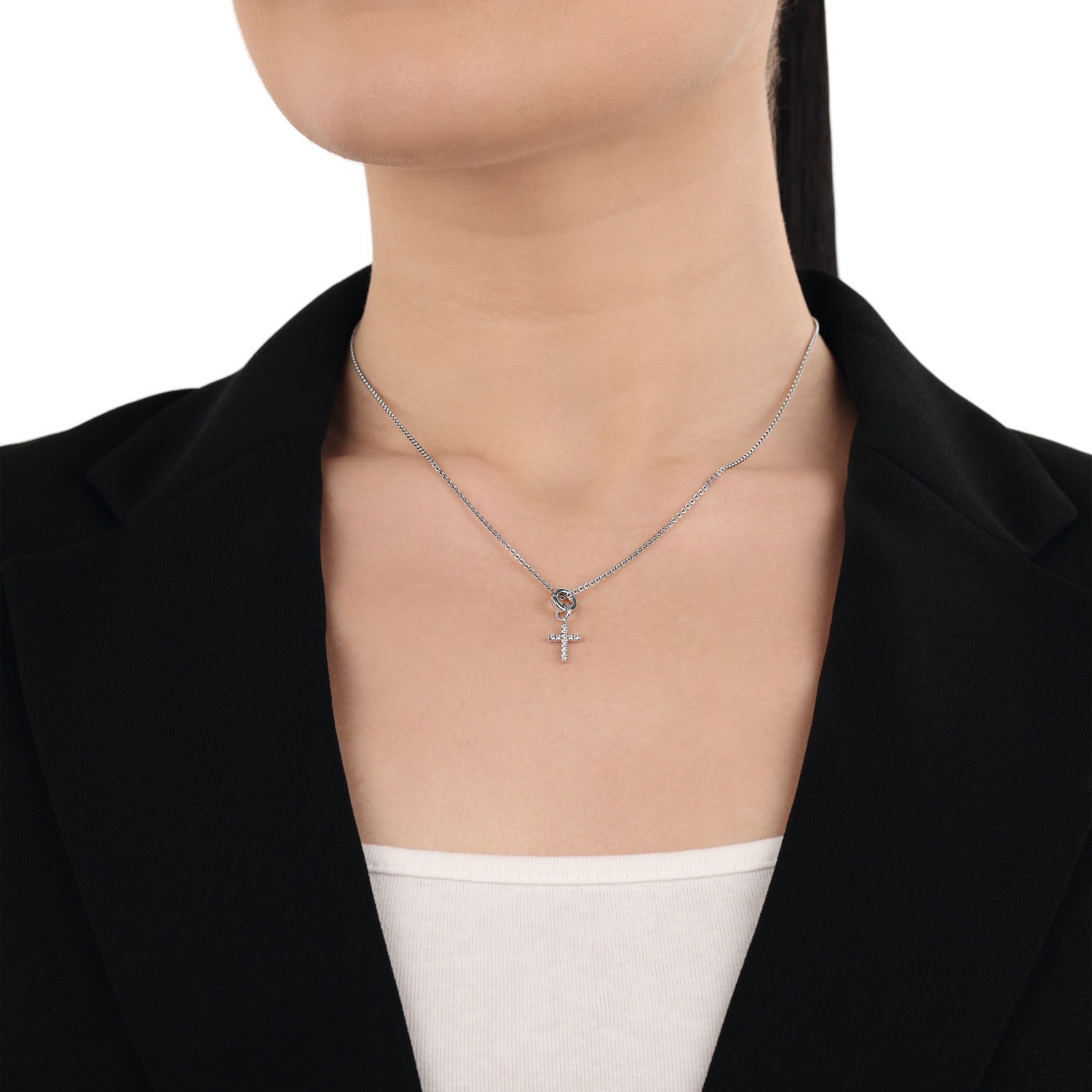 Amor Charm Kreuz »2038512«, mit Zirkonia (synth.)